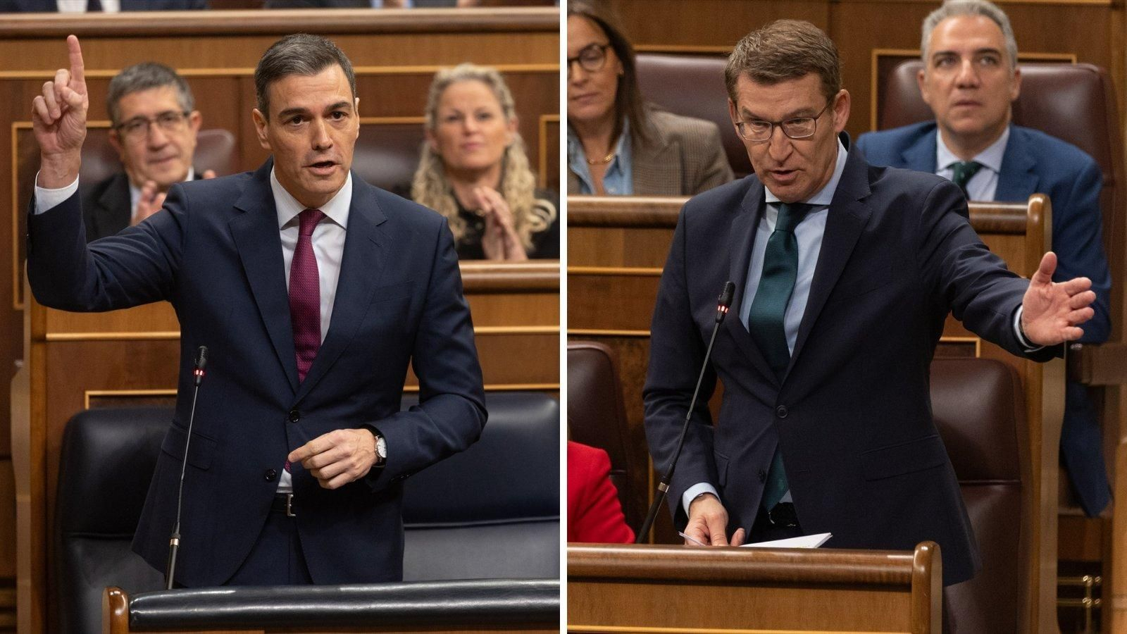 Pedro Sánchez y Alberto Núñez Feijóo.