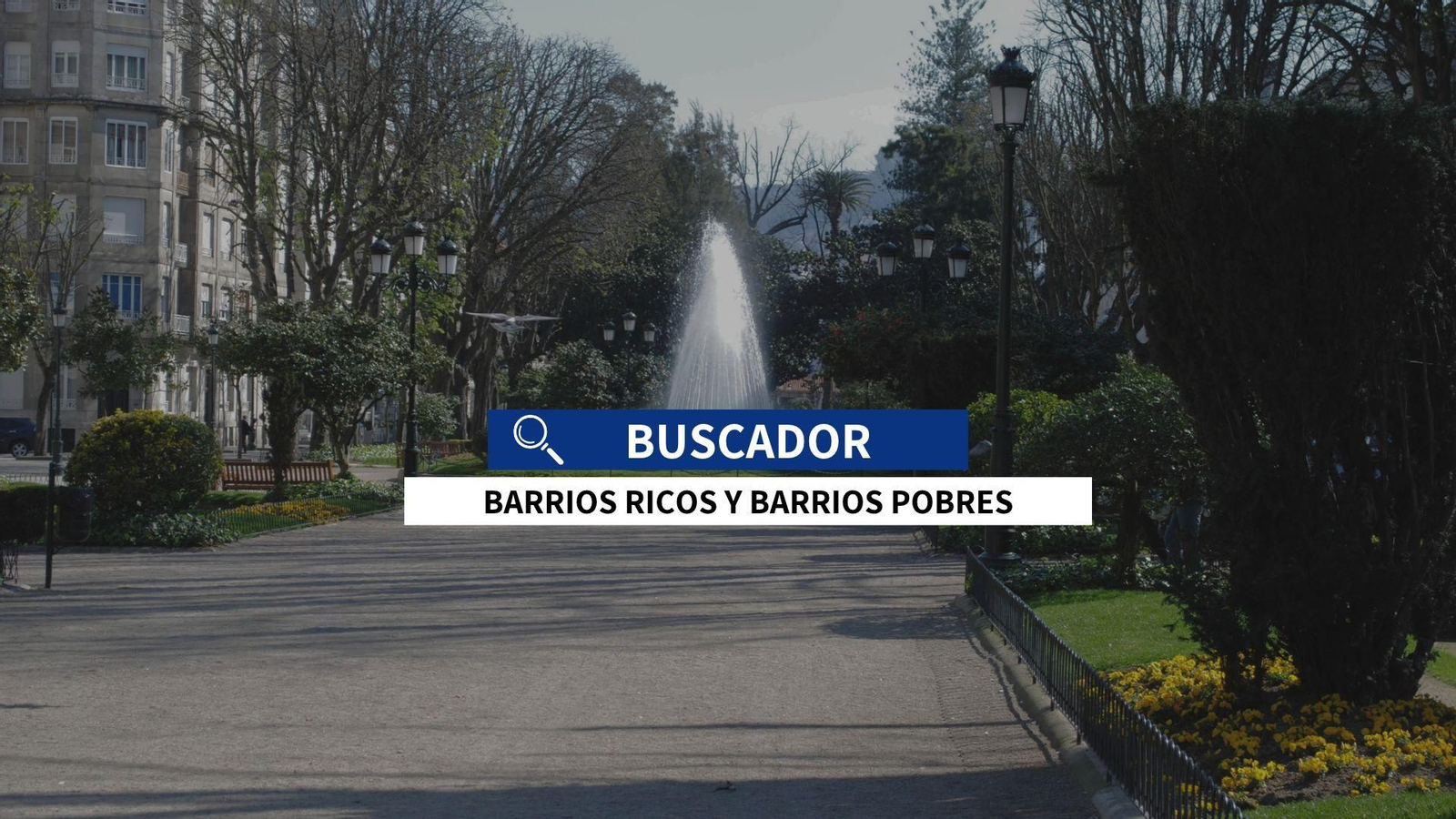 Buscador de barrios ricos y barrios pobres.