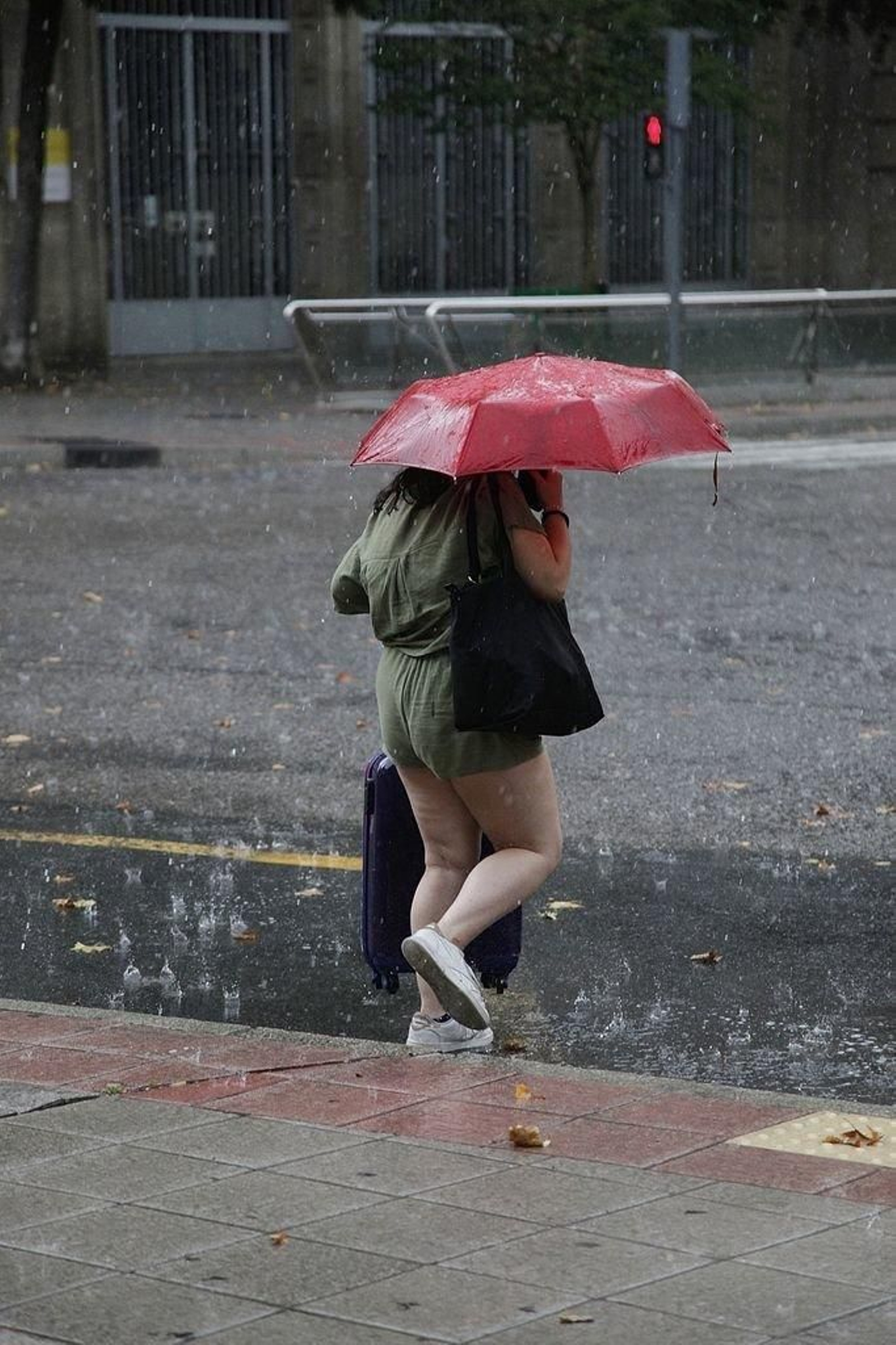 Un fuerte aguacero en Ourense en apenas media hora