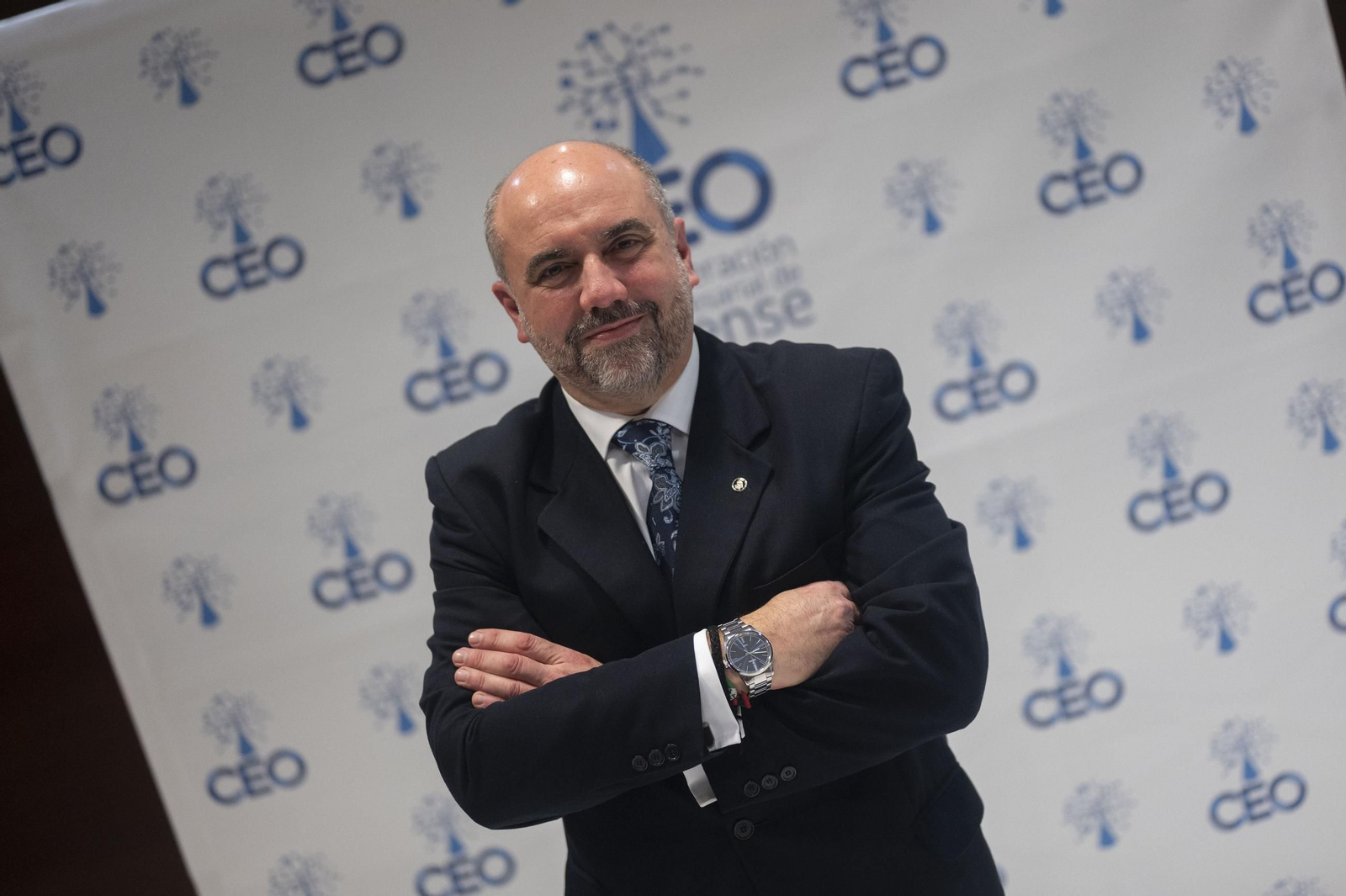 David Martínez, a su llegada a la asamblea de la CEO