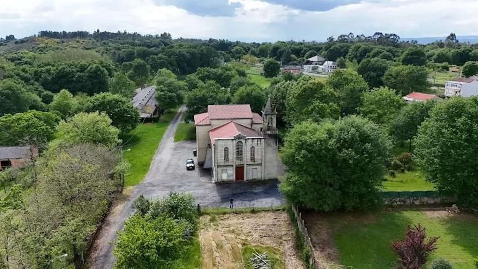 Vista aérea del templo.