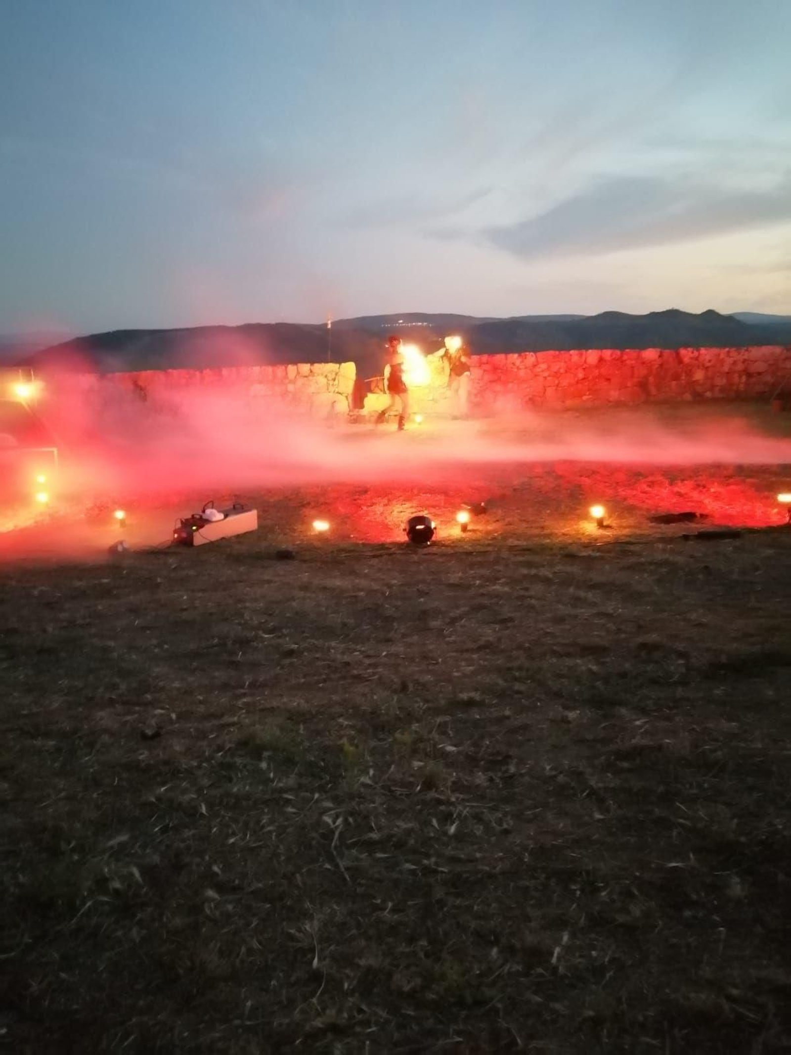 Espectáculo de fuego en Monterrei.