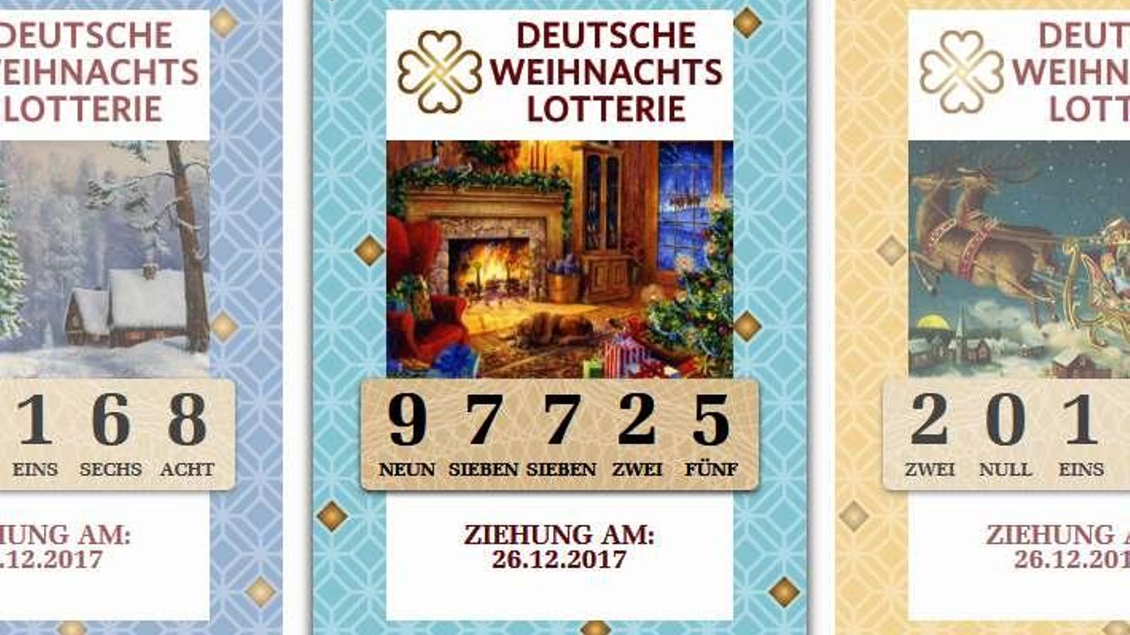 Billetes de la lotería de Navidad alemana