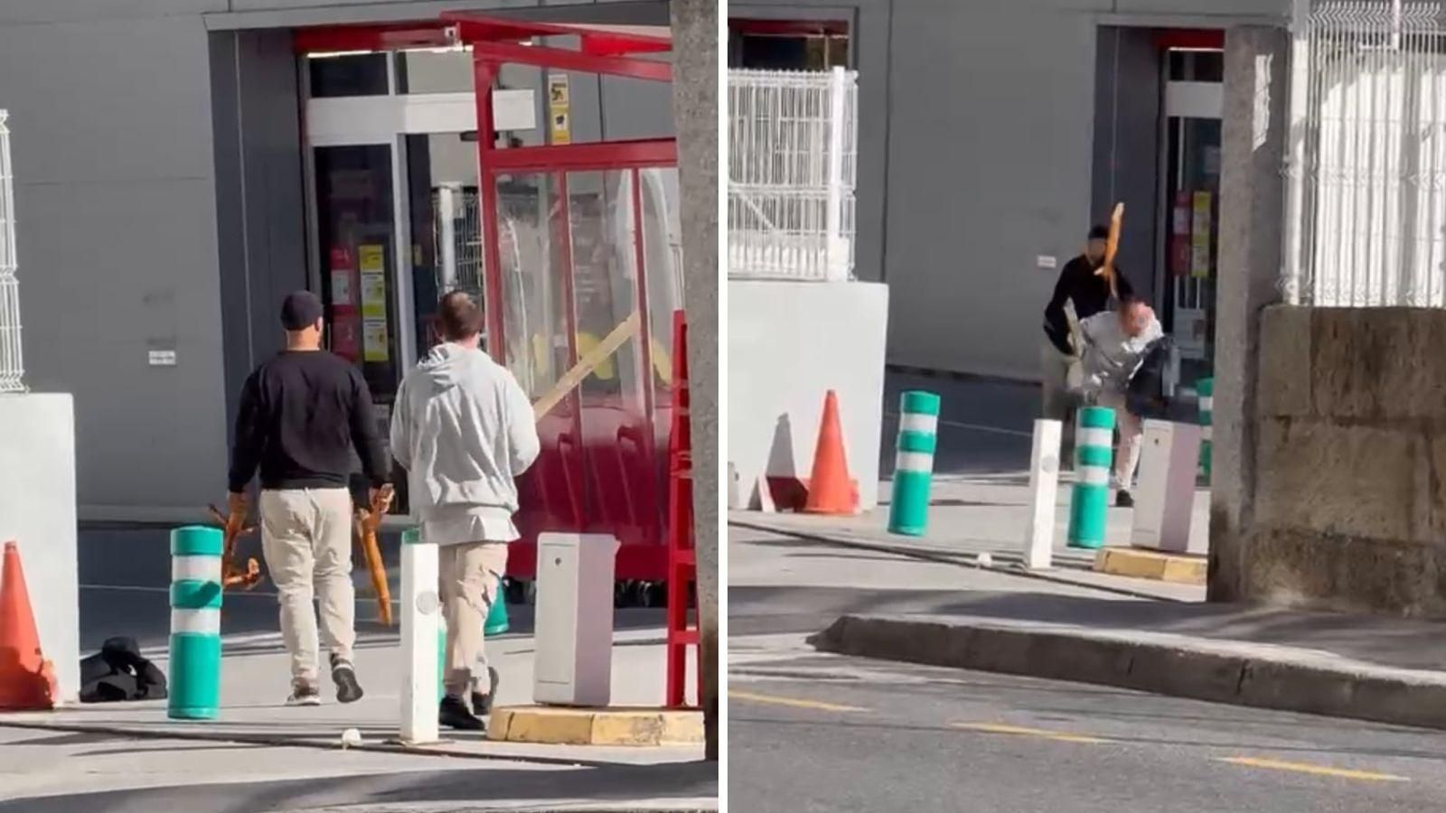 Los hombres implicados en el atercado en el barrio ourensano de O Vinteún.