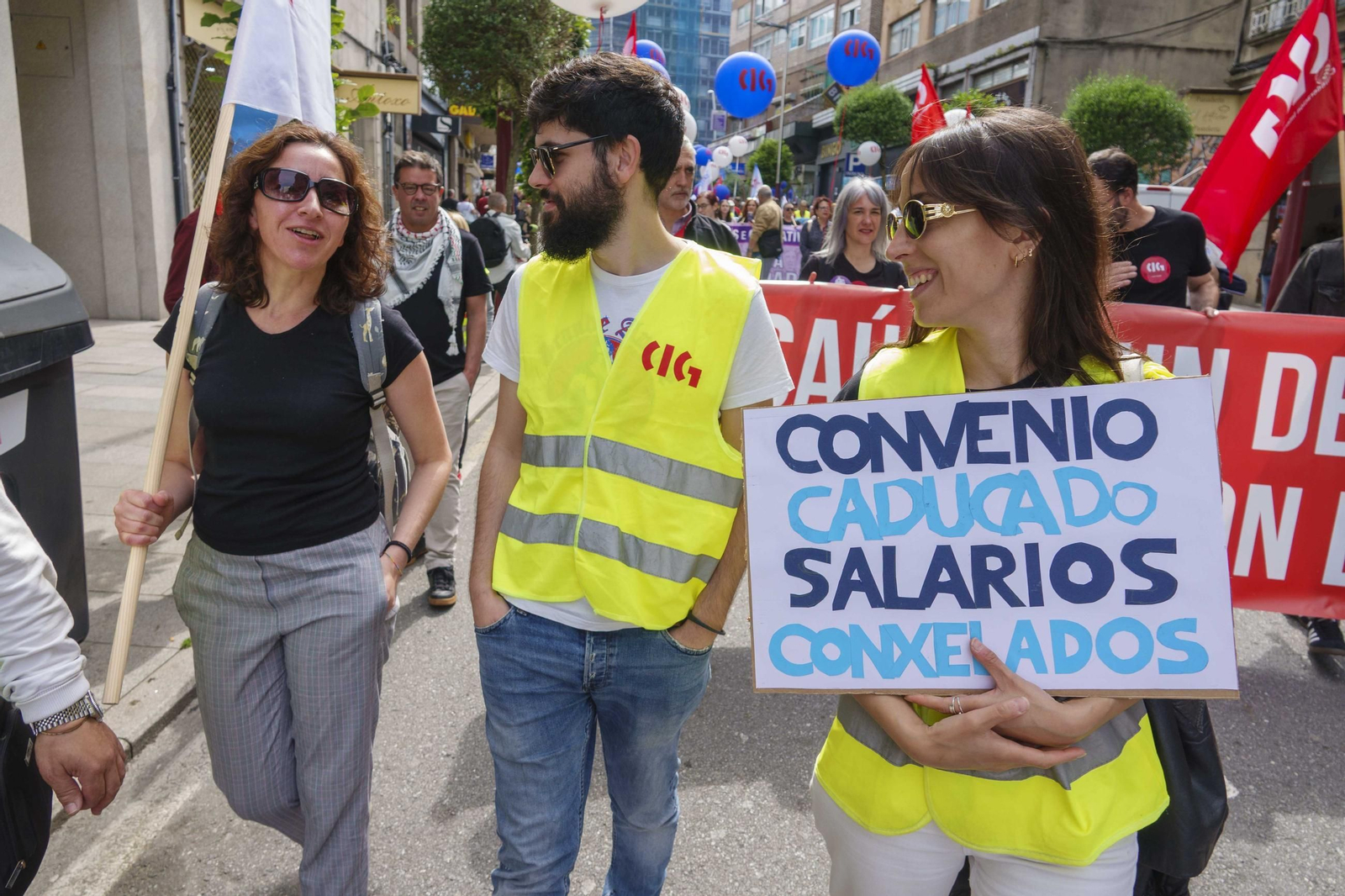 Galería | Jornada de reivindicaciones por el Día del Trabajador en Vigo