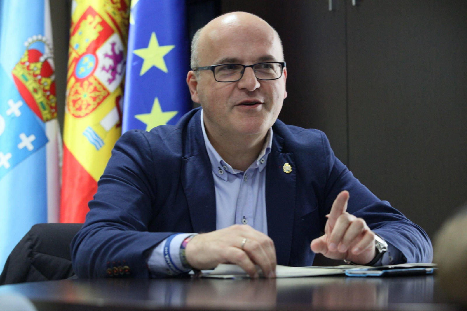Manuel Baltar, en su despacho del Partido Popular de Ourense.