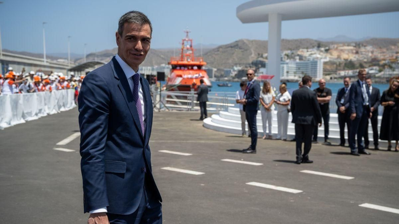 Pedro Sánchez, en Las Palmas.