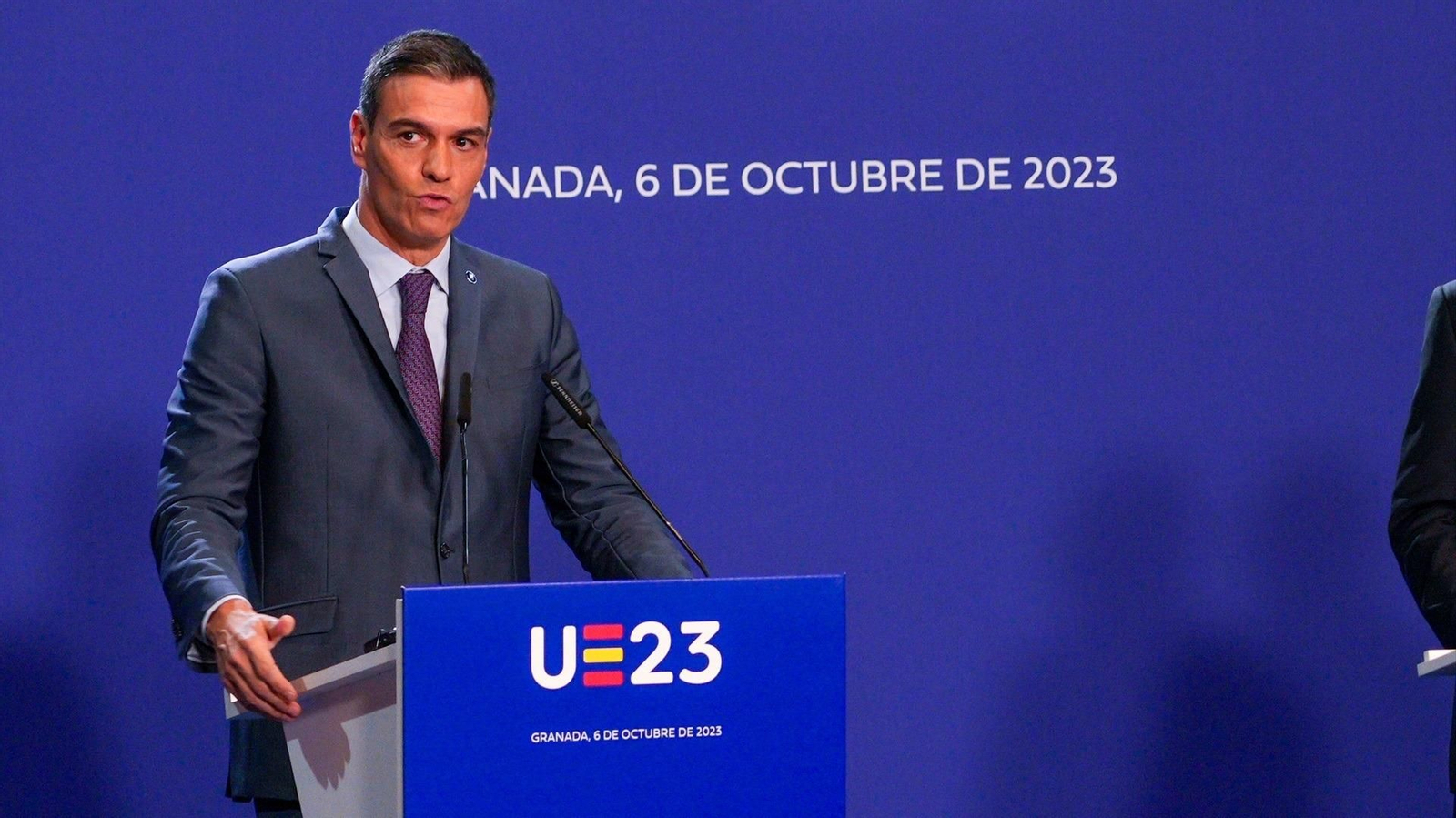 Pedro Sánchez en Granada. // Europa Press