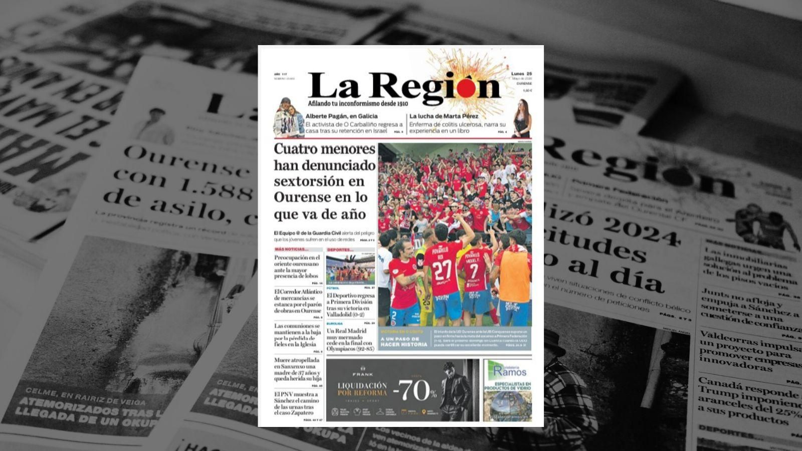 Portada de La Región del 25052026
