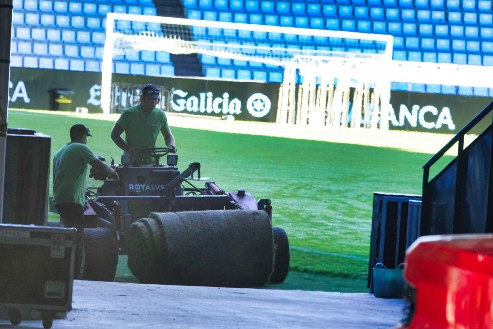 Los trabajos comenzaron el pasado viernes, justo tras el partido ante el Alavés.