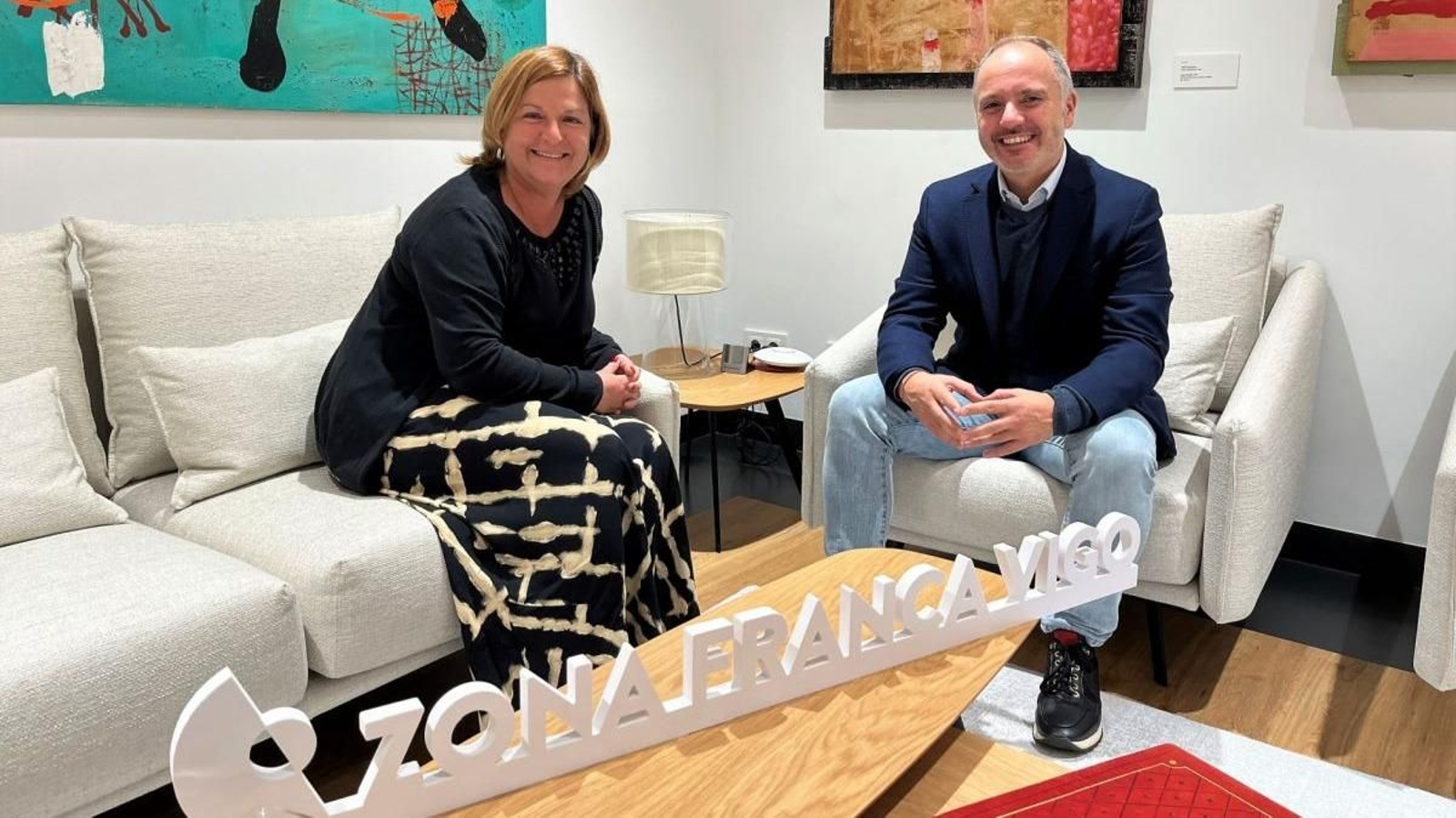 Myriam Pallarés con David Regades, en Zona Franca.