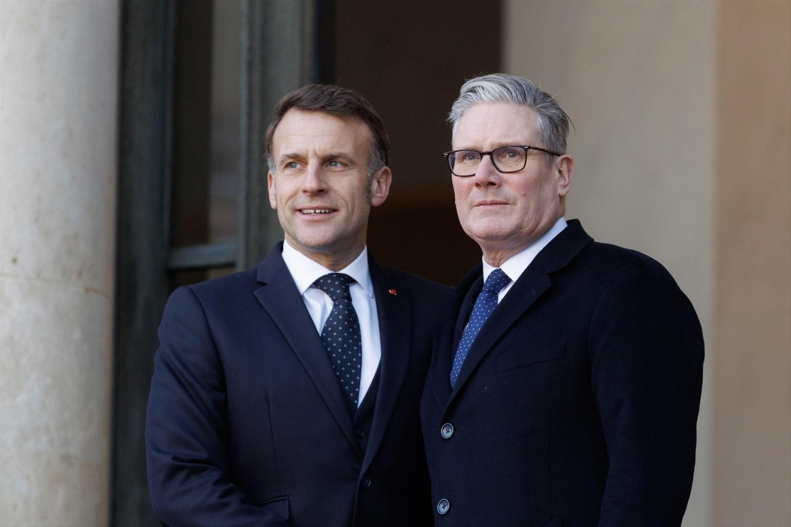 Emmanuel Macron (Francia) y Keir Starmer (Reino Unido)