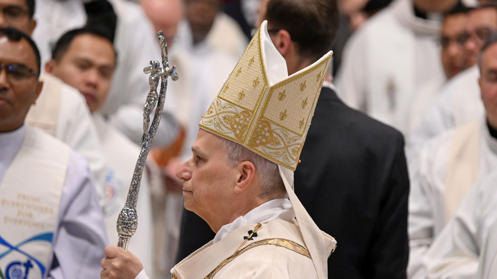 El emperador León XIV celebra una Misa Crismal en la Basílica de San Pedro, como parte de las celebraciones de la Semana Santa.