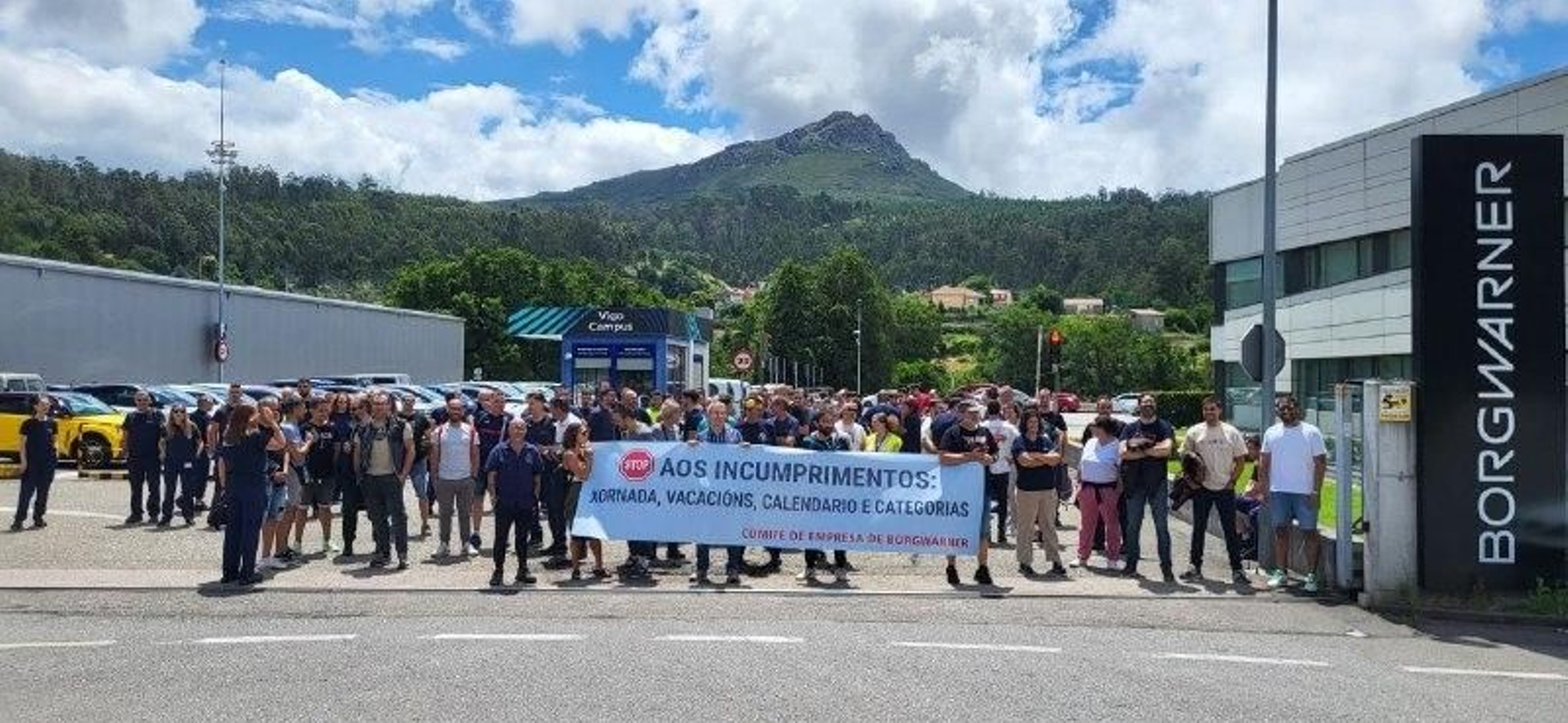 Protestas de la plantilla de BorgWarner Vigo.