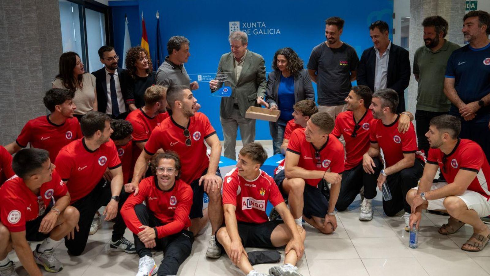 Manuel Pardo, en la recepción de la Xunta a la UD Ourense.
