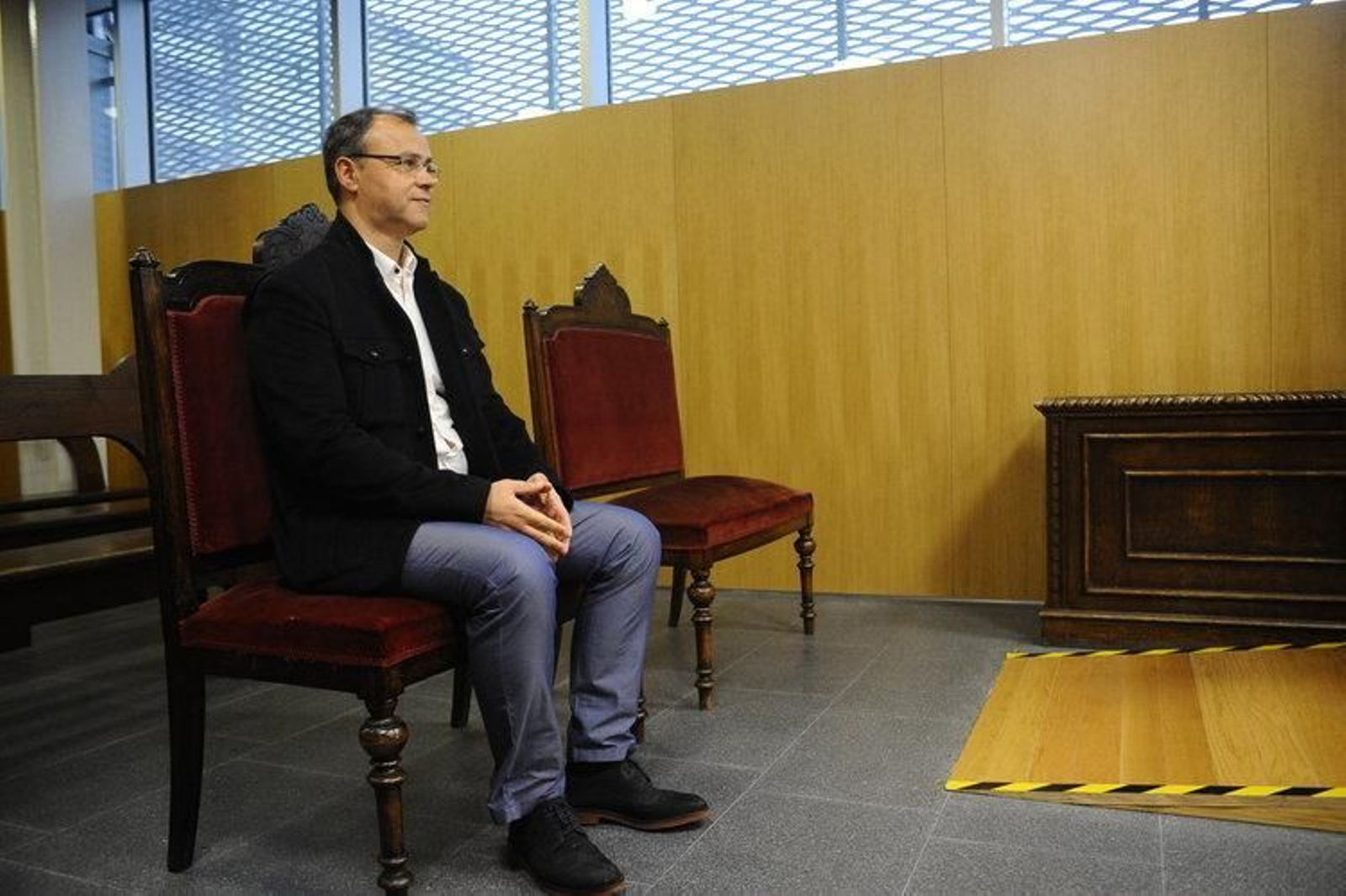 Antonio Daniel Domínguez, ayer en la sala de vistas del Penal 1 de Ourense.