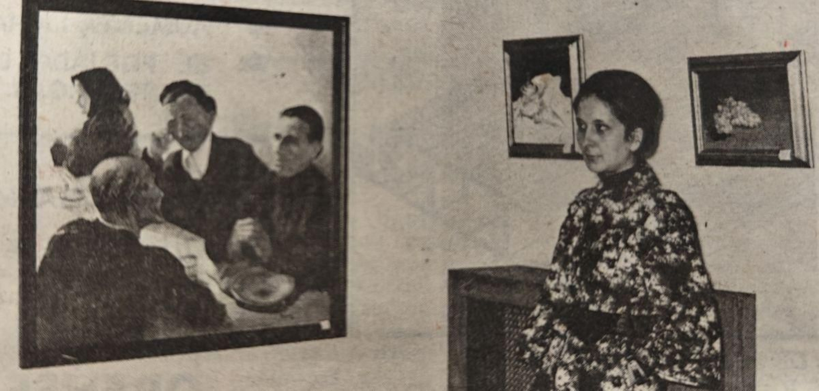 Raquel F. Gurriarán ante una de sus obras.