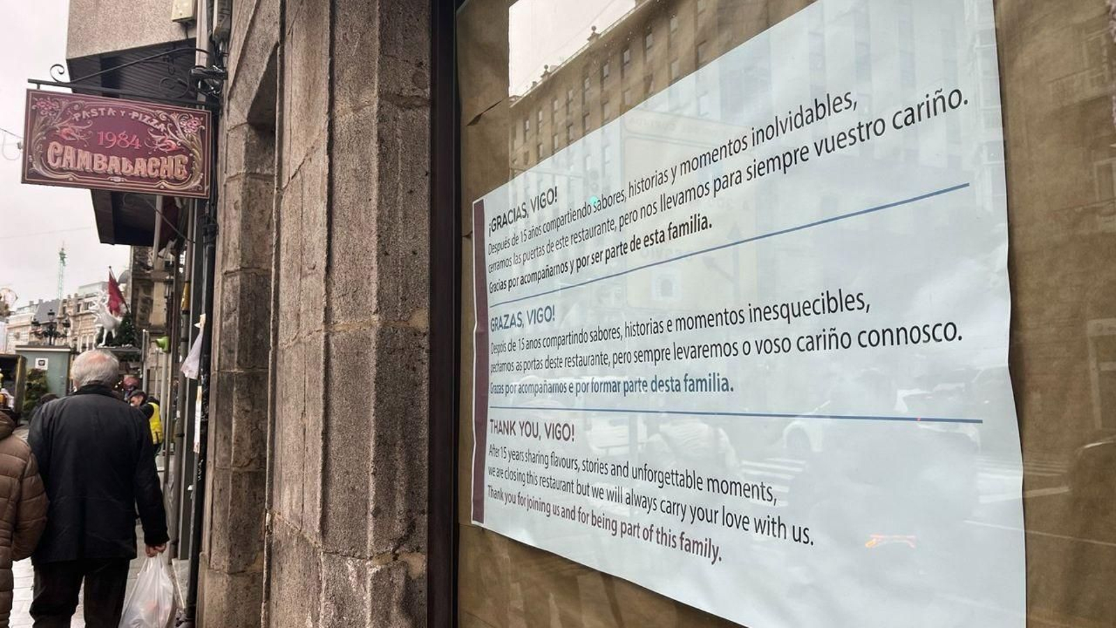 Cierre de Cambalache, en el centro de Vigo.