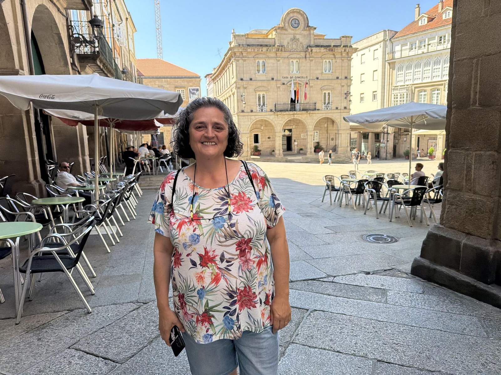 Marisa, turista madrileña en Ourense.
