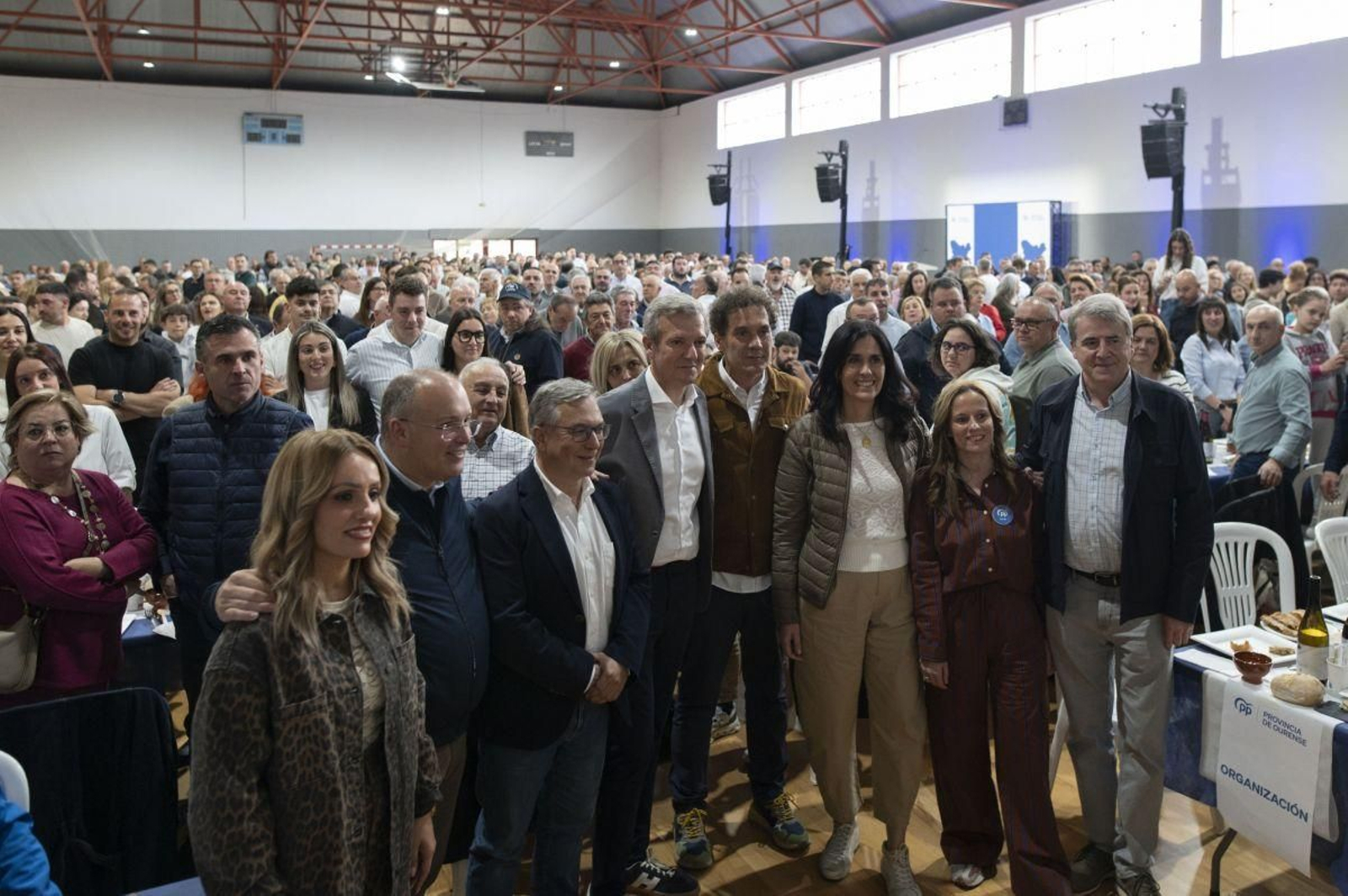 Miguel Tellado, Alfonso Rueda y Paula Prado acompañaron a los líderes provinciales del PP