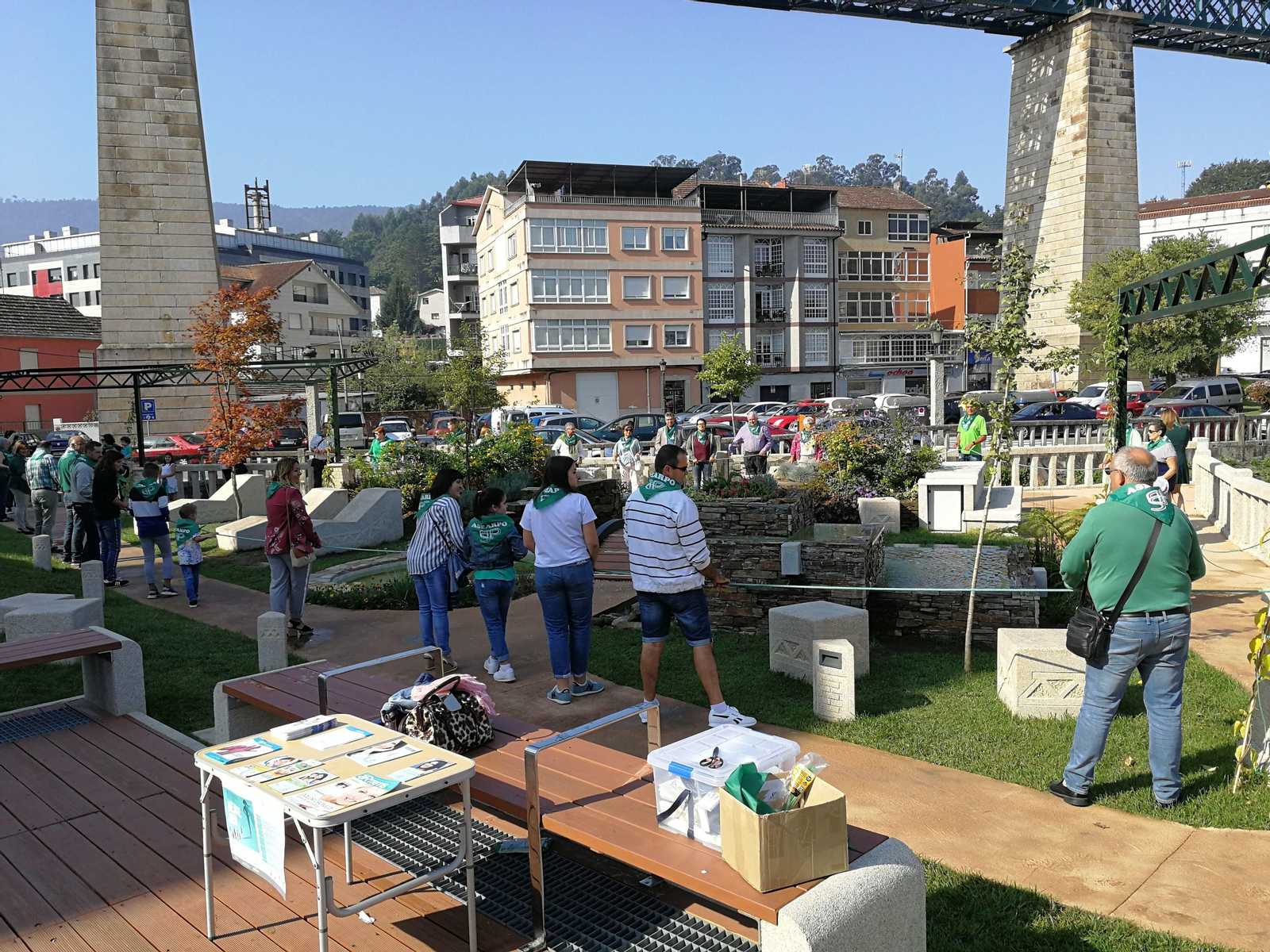 La cadena humana se celebró este fin de semana en Redondela.