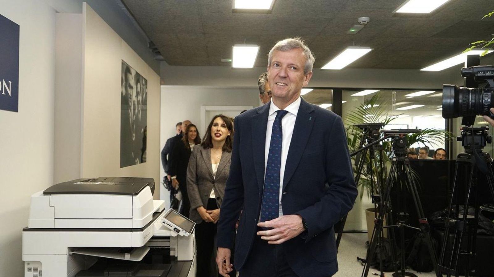 Alfonso Rueda, en Redondela, en su primer acto en funciones.