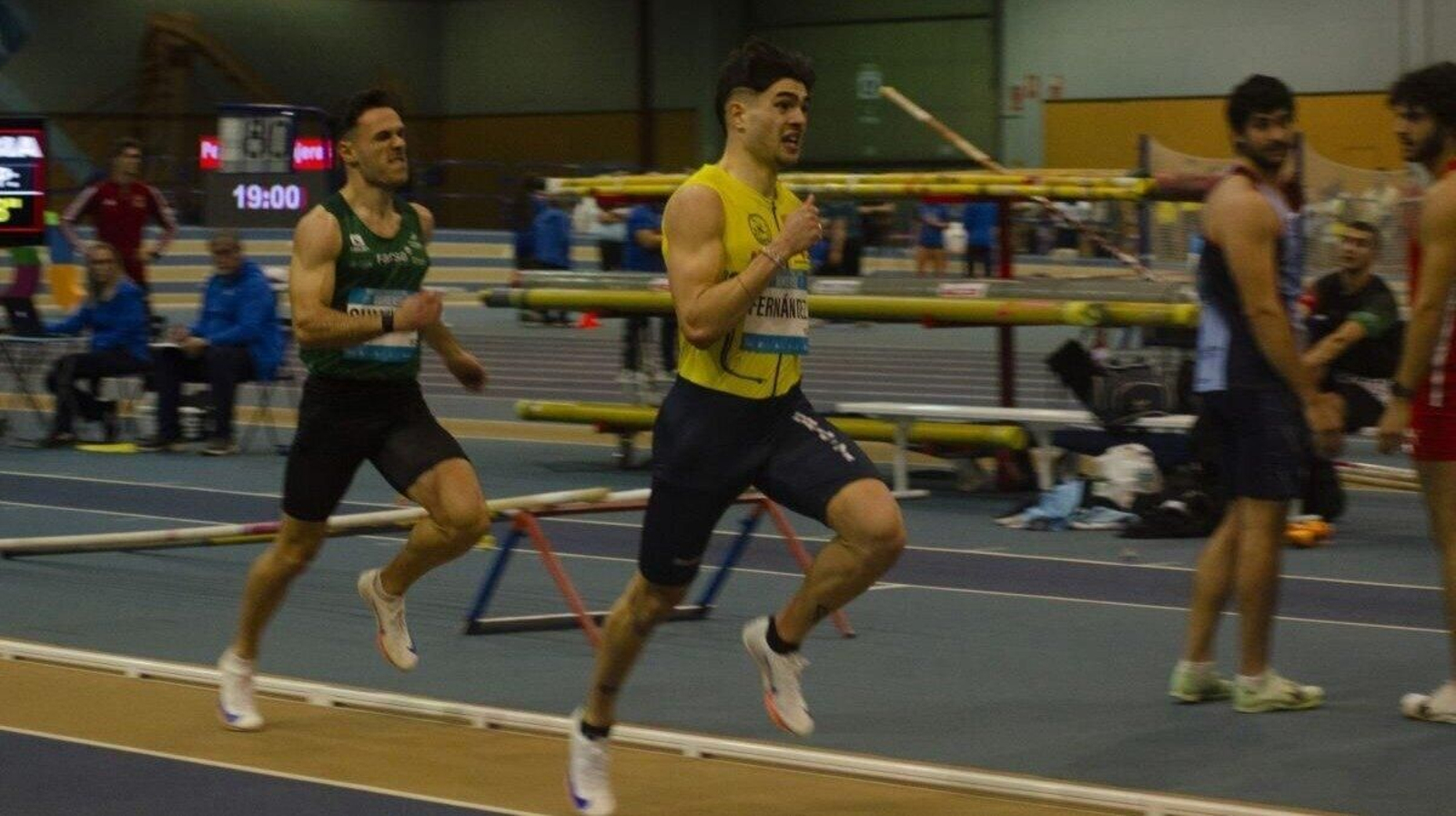 Los metros finales de una de las pruebas en Expourense. | Foto: Lucía Otero
