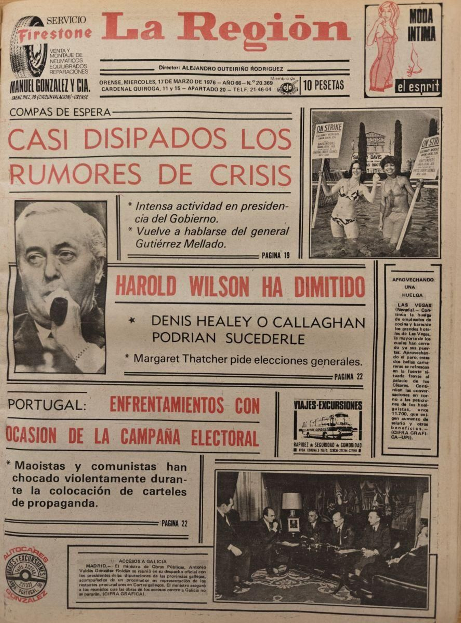 Primera página de 1976.