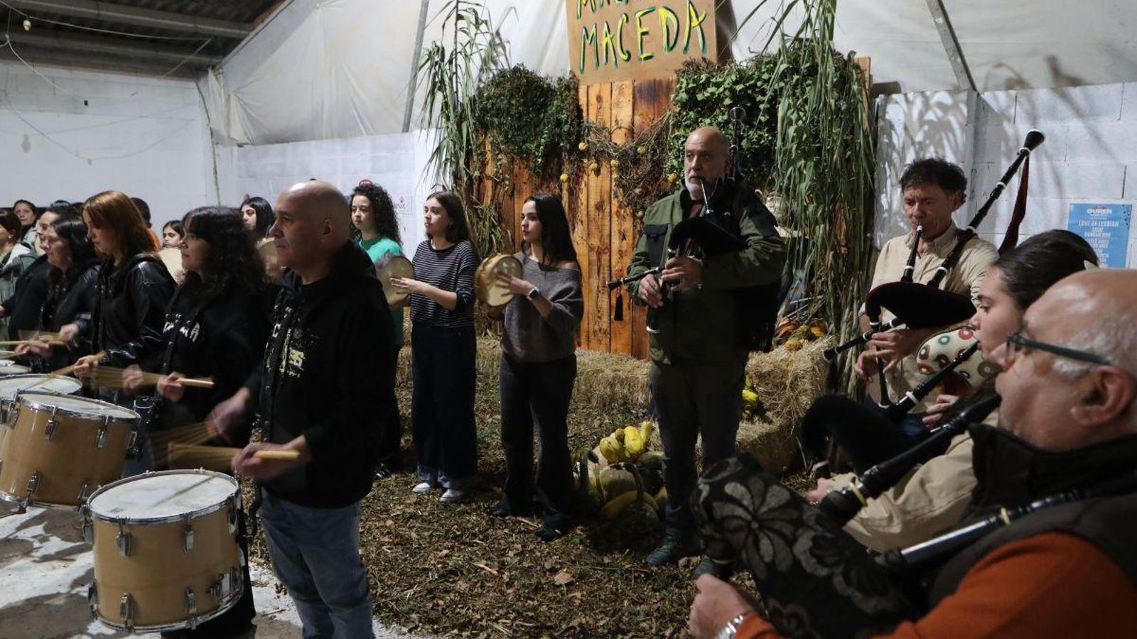 No magosto de Maceda non faltou a música tradicional.