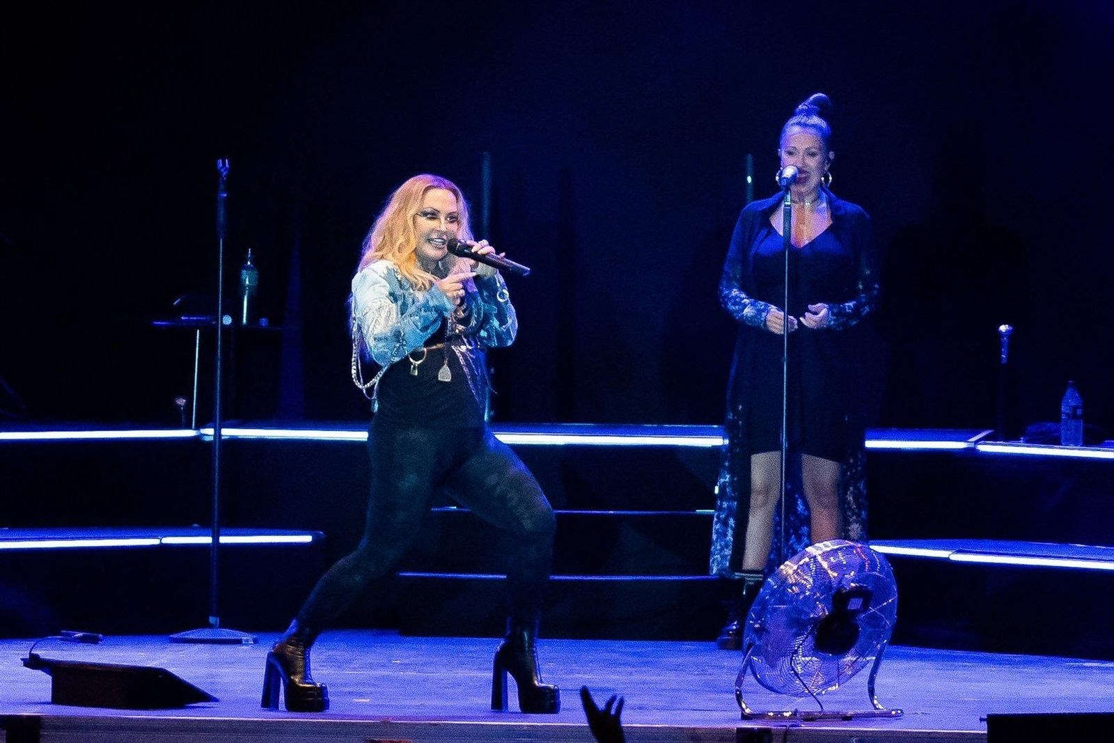 La artista norteamericana Anastacia durante un concierto. // Europa Press