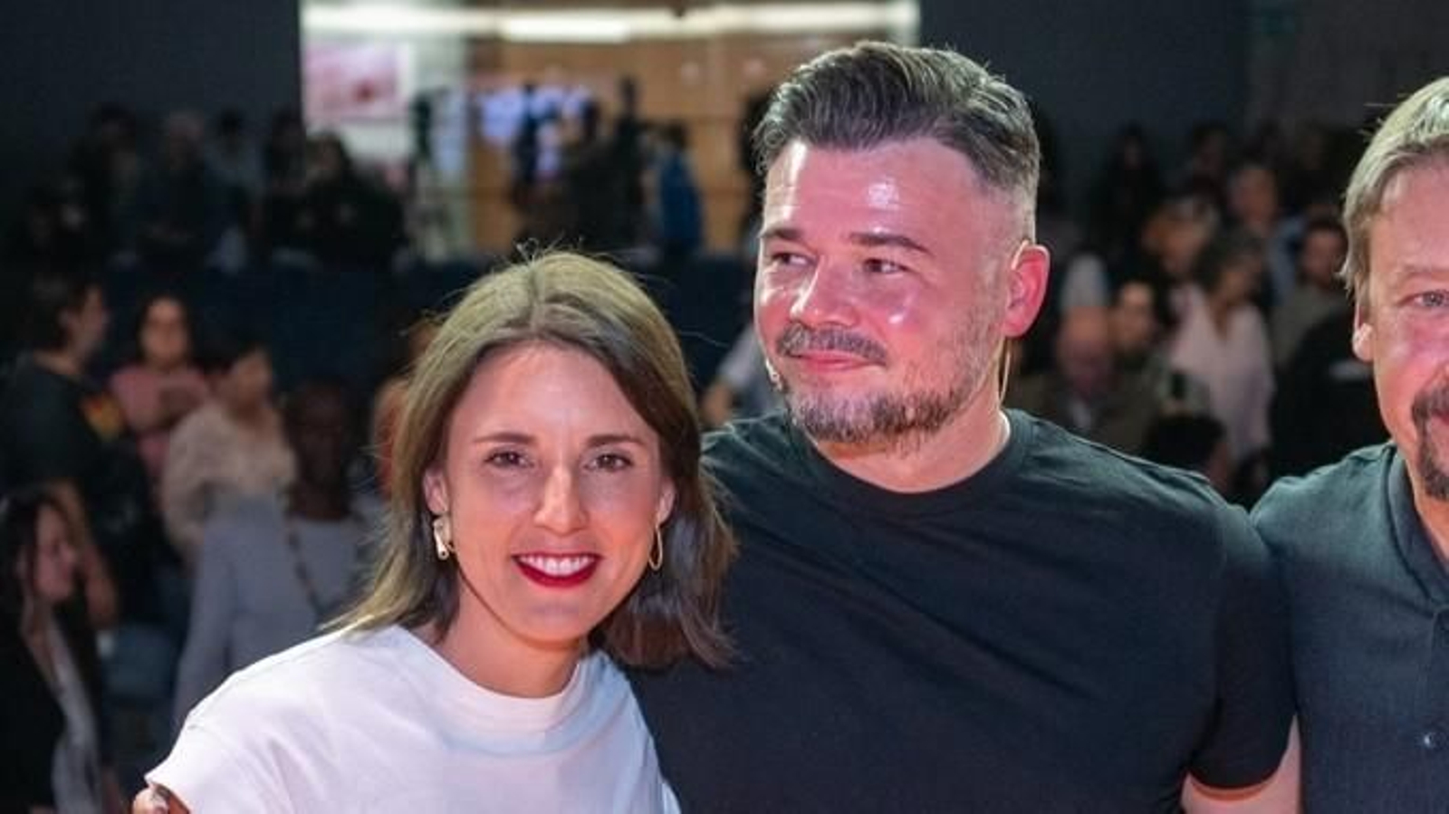 Irene Montero y Gabriel Rufián en un acto