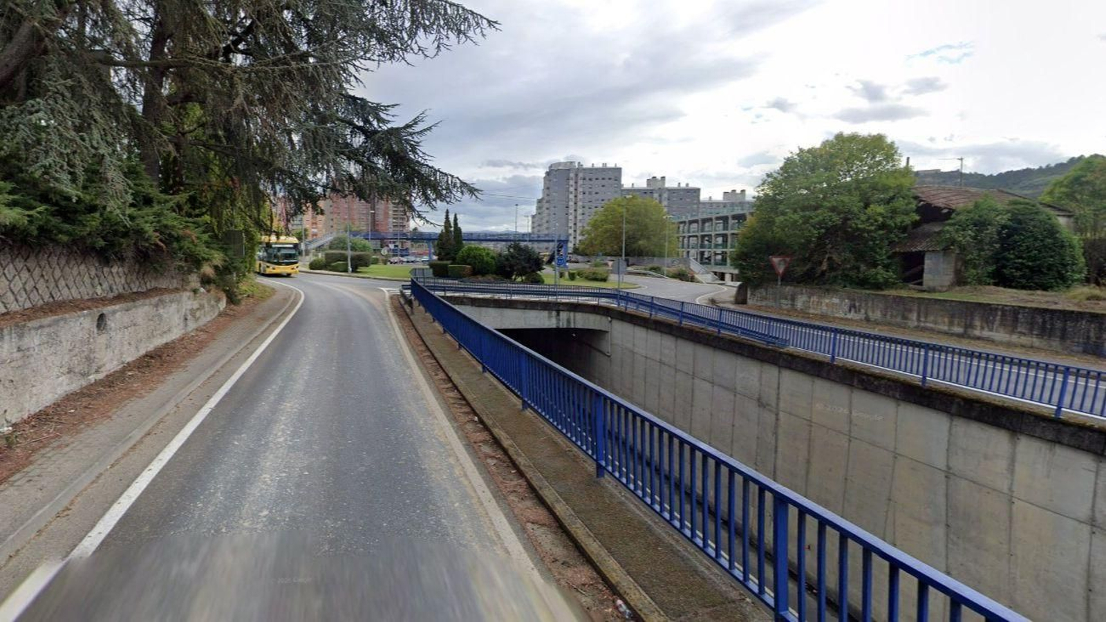 Zona de la N-120 a su paso por Ourense en la que fue el accidente