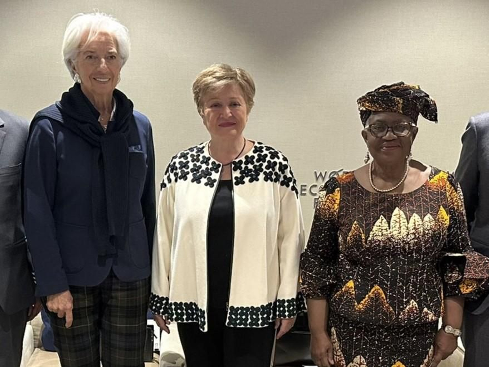 Las responsables del BCE, el FMI y la OMC en Davos