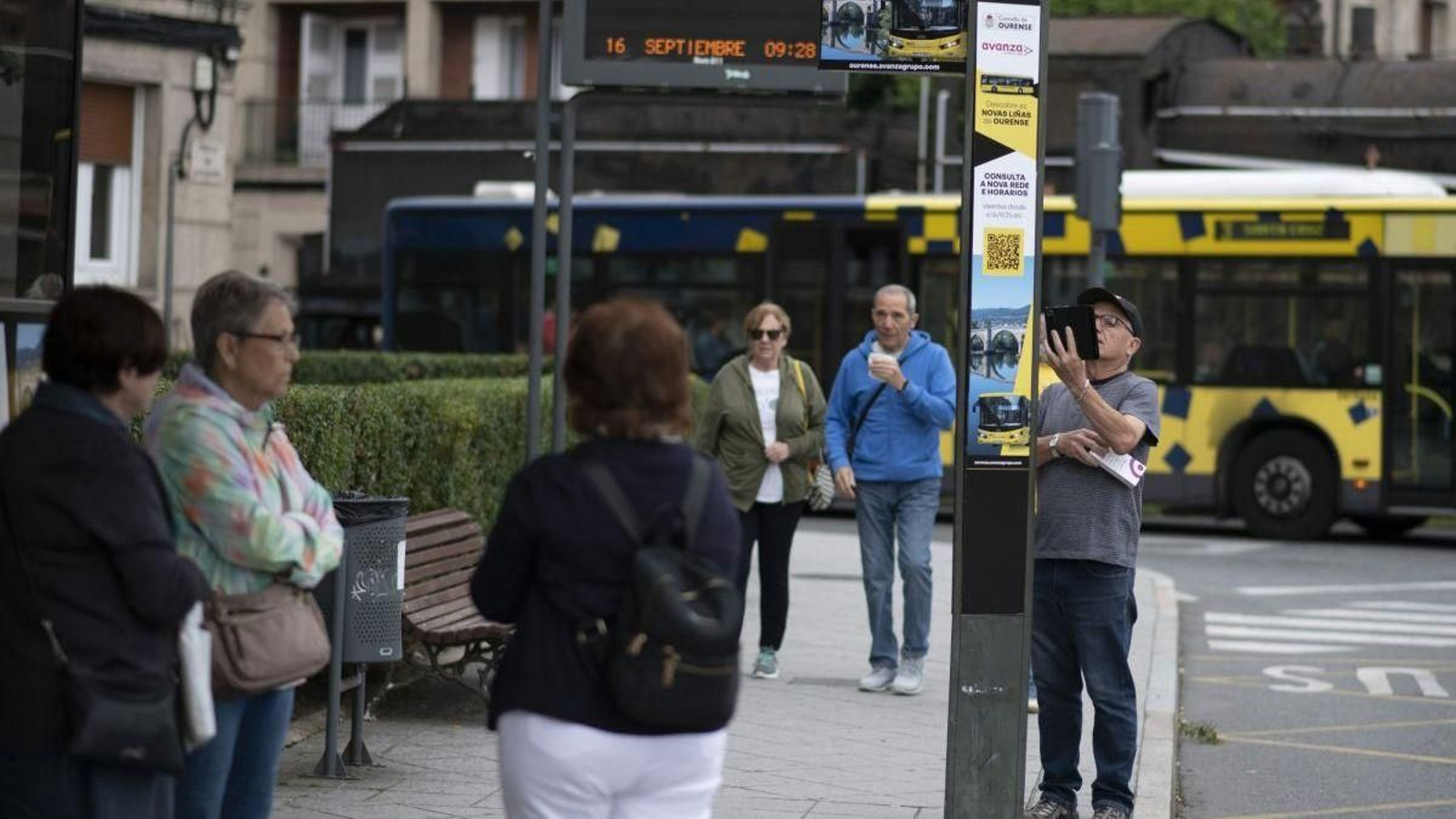 Una parada de bus de A Ponte