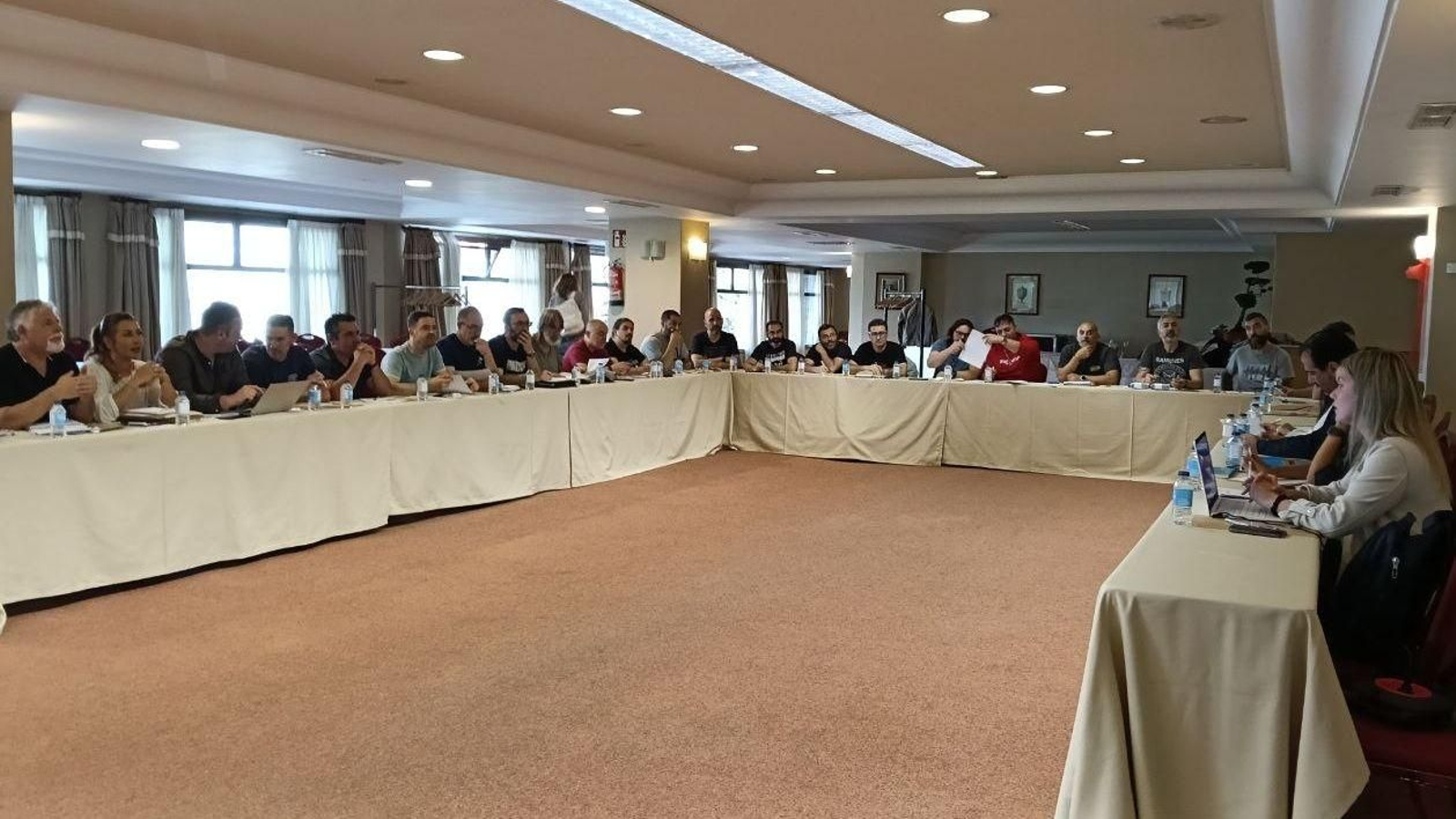 Reunión del convenio del metal este martes en Vigo.