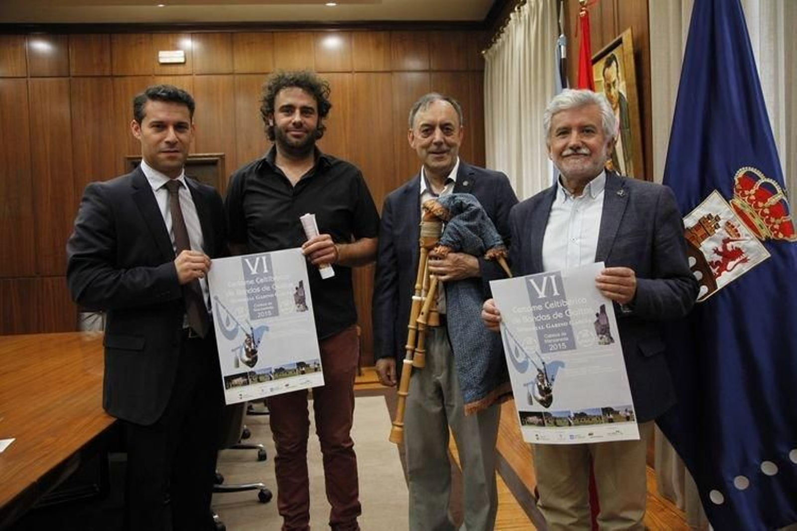 Presentación del festival de gaitas, este jueves en Ourense. (MIGUEL ÁNGEL)