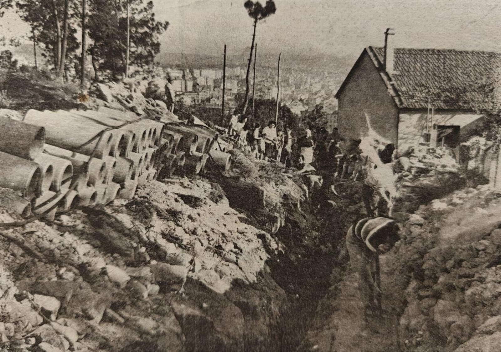 Obras de saneamiento en Santa Ana