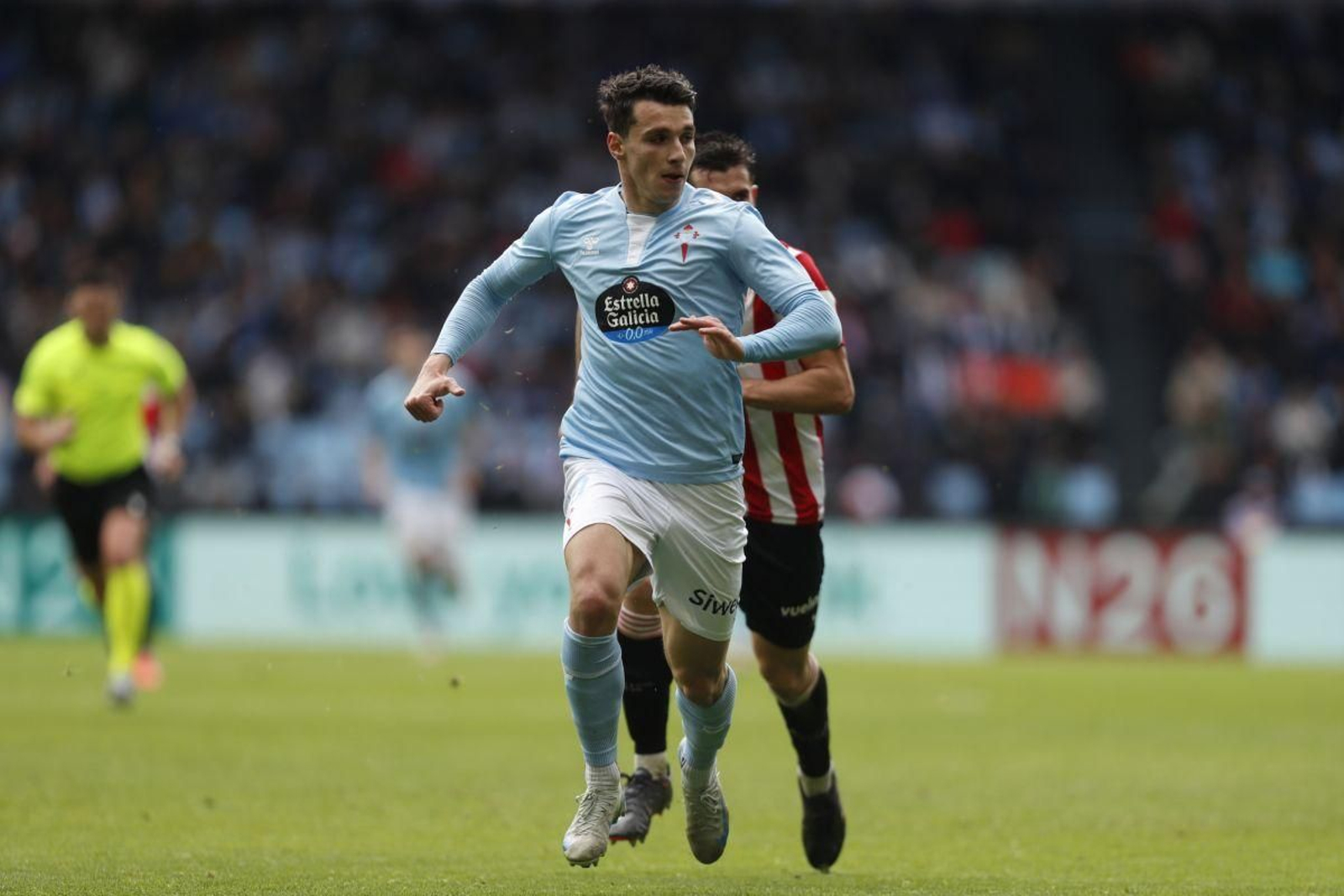 El delantero centro griego jugó ante el Athletic Club su último partido en Balaídos el pasado 19 de enero.