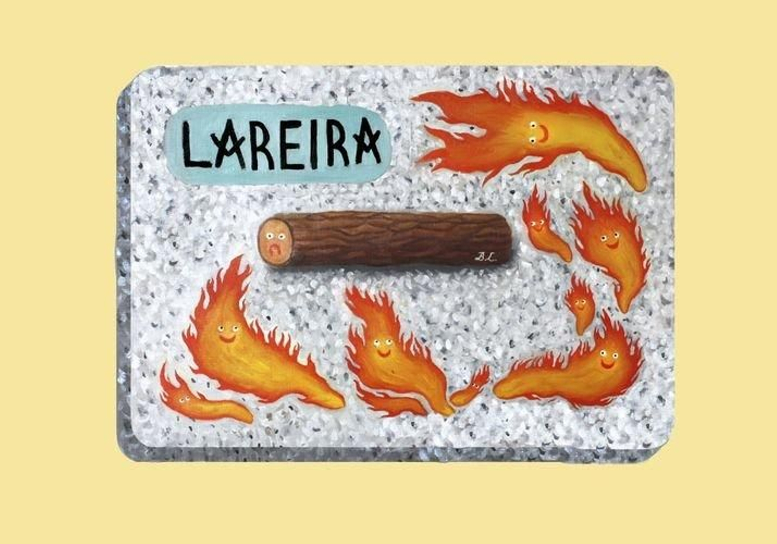 La Lareira, vista pola ilustradora Beatriz Lobo para o calendario Abanca 2015. .