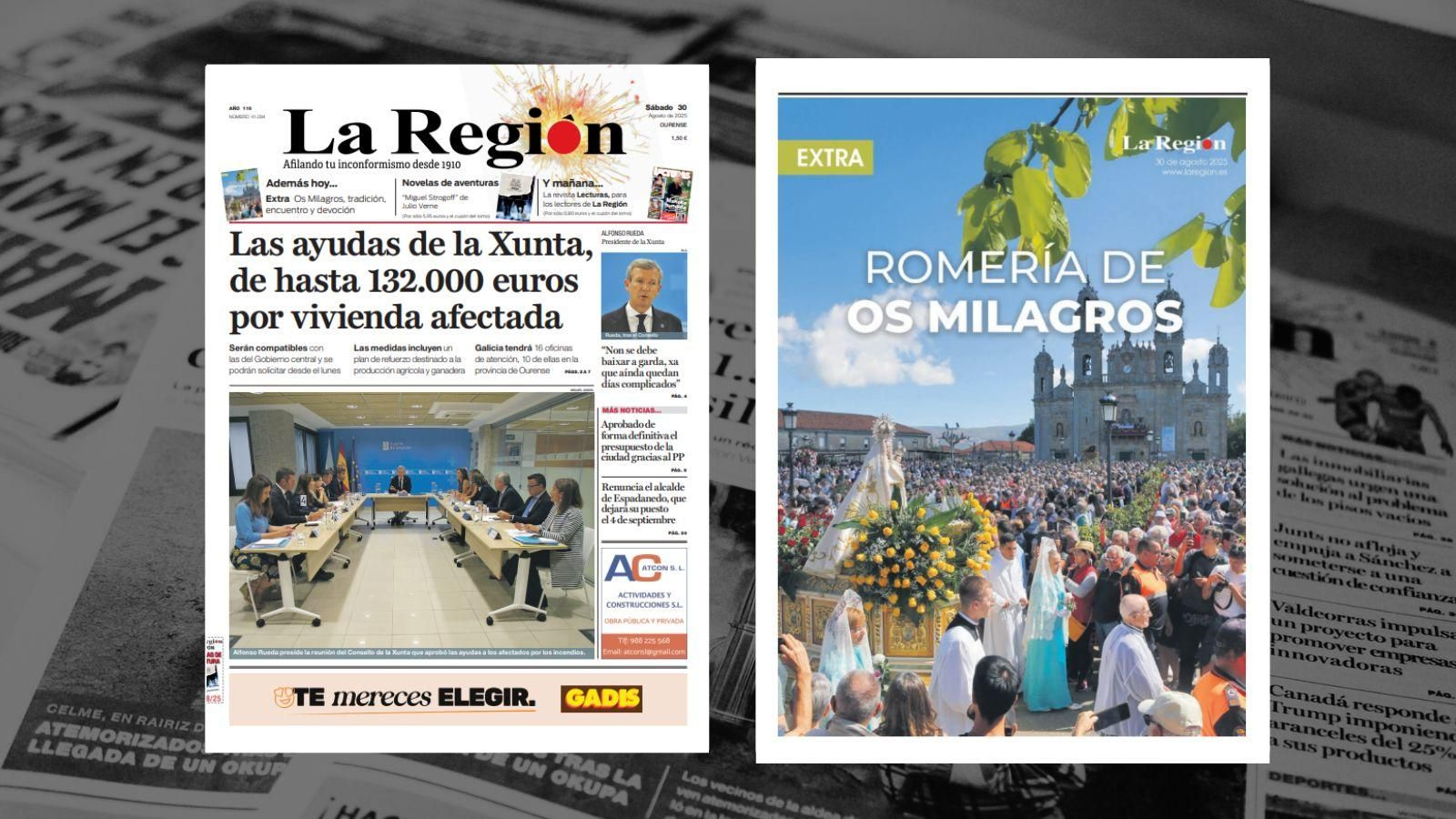 La portada de La Región de este sábado, 30 de agosto