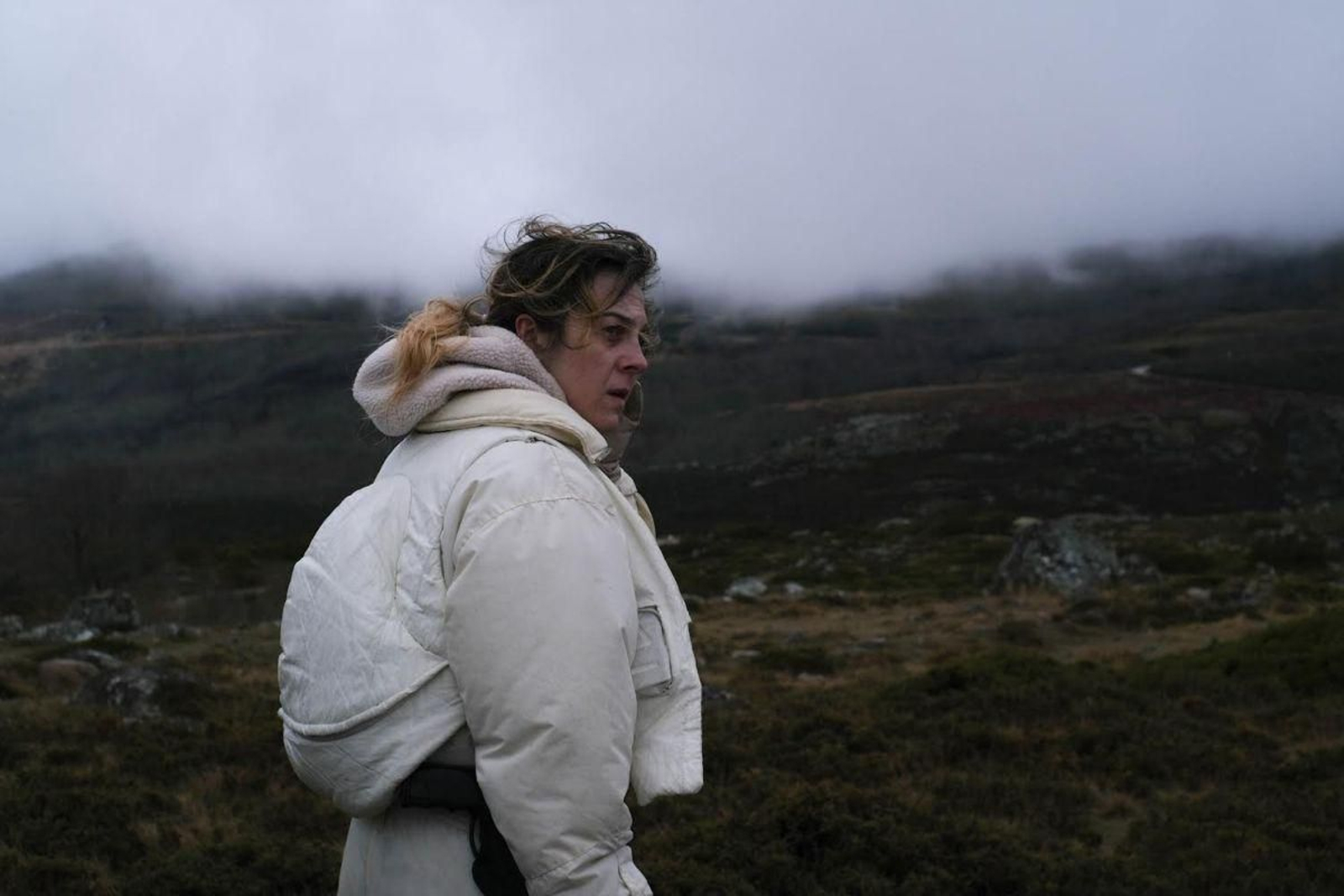 Alba Loureiro en la montaña de Vilariño.