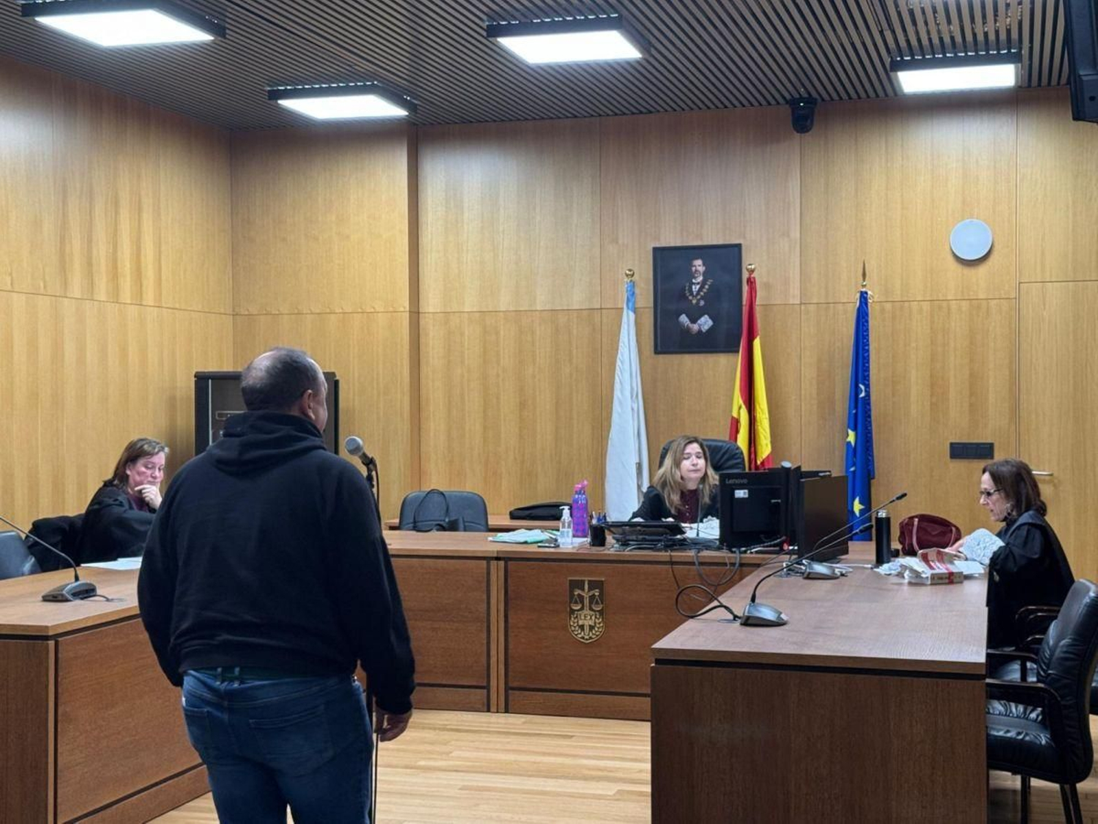 Nilo L.C., durante el juicio celebrado en el Penal 2 de Ourense.