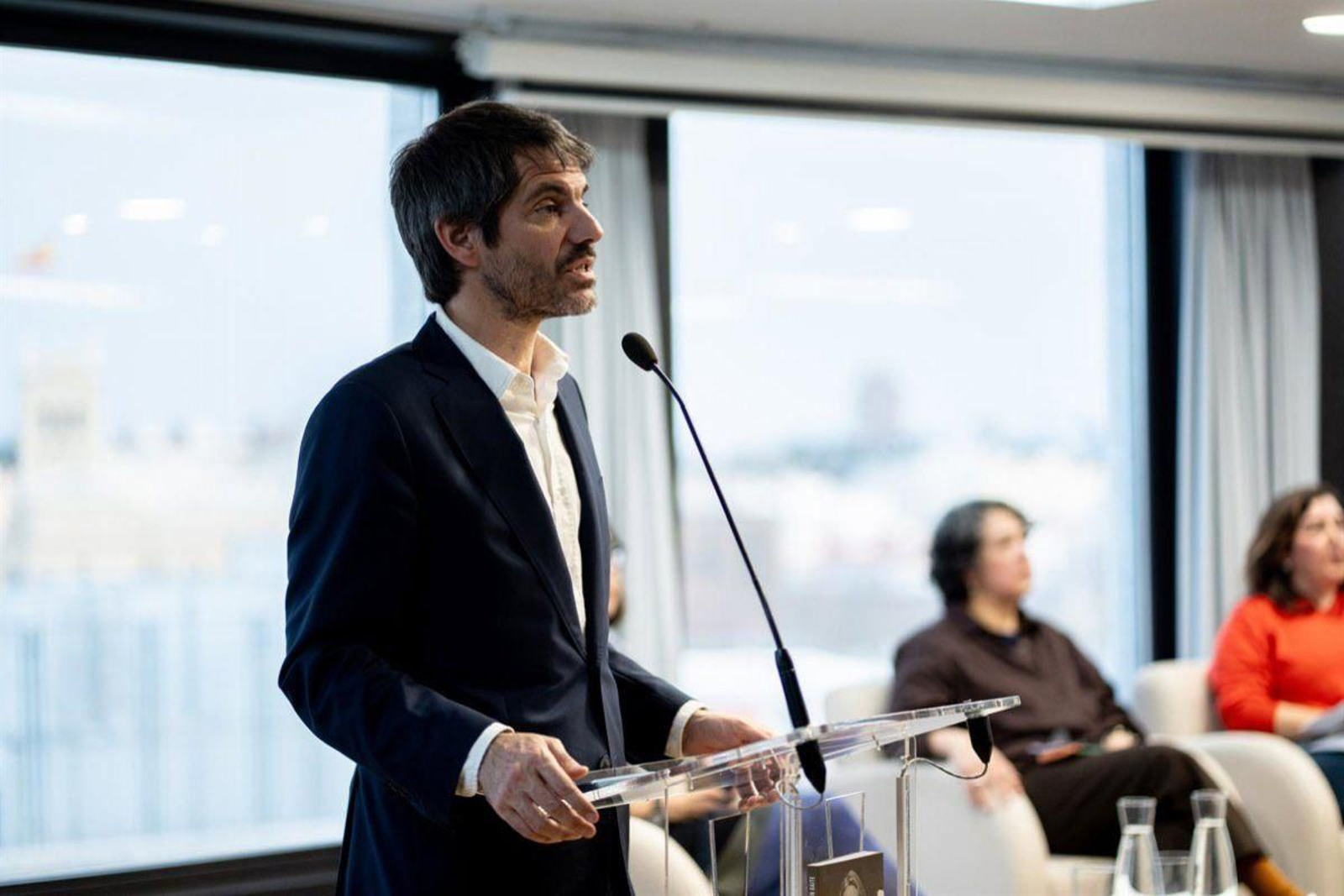 El ministro de Cultura, Ernest Urtasun, en un acto en Madrid.