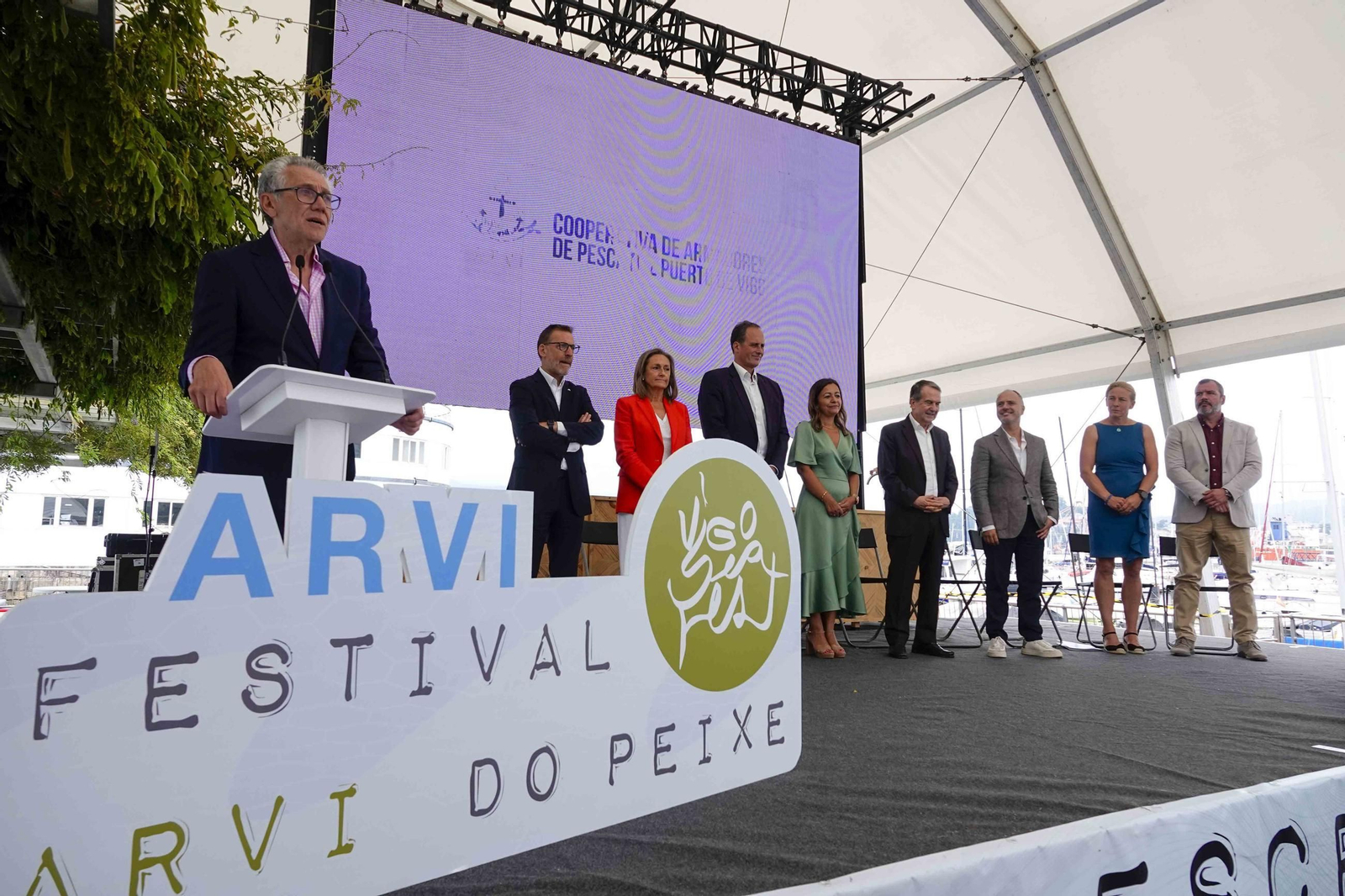 El presidente de ARVI, Javier Touza, en su intervención durante la presentación del festival.