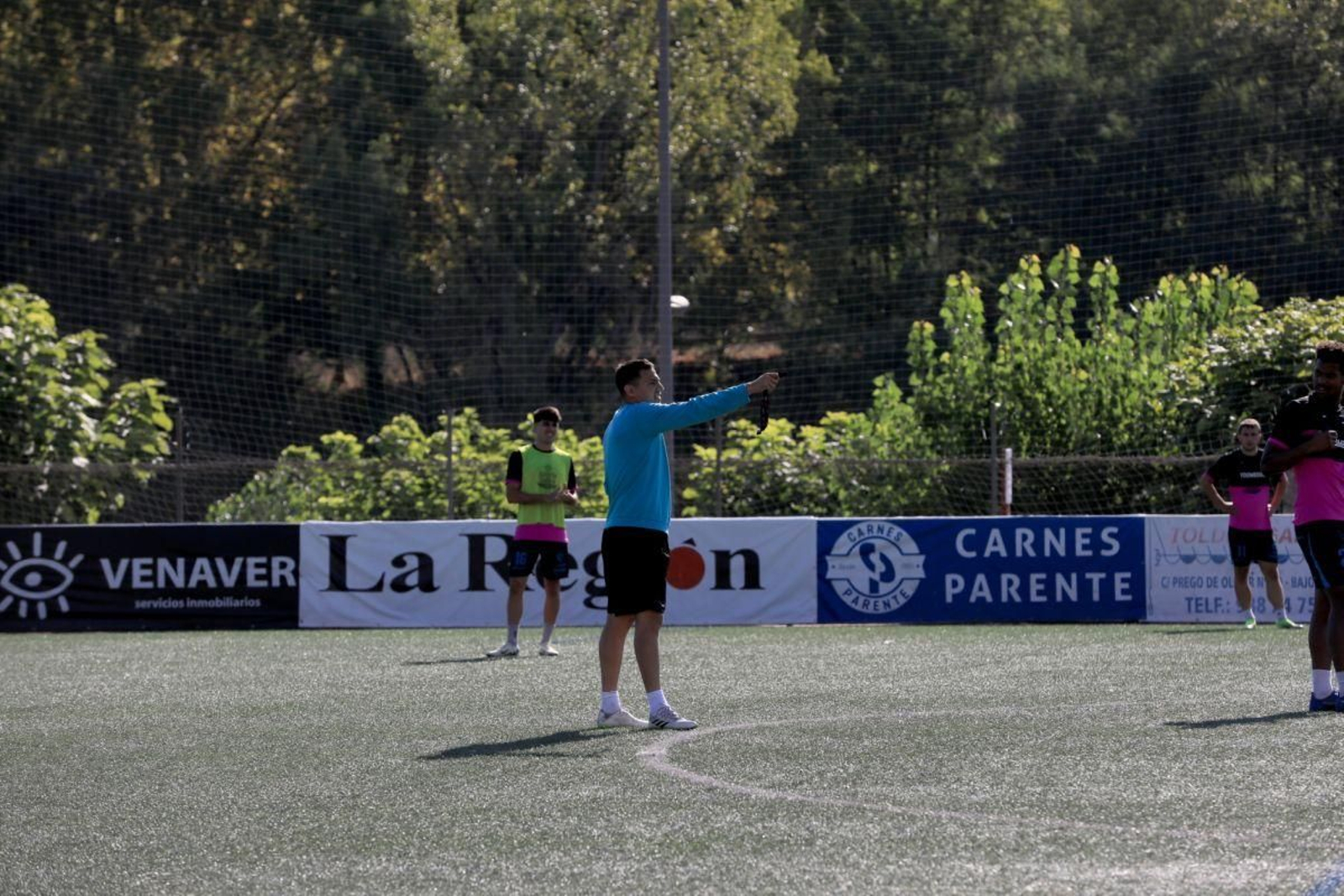 Dani Llácer, entrenador del Ourense CF, en Oira.