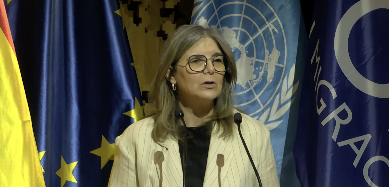 Pilar Cancela durante la inauguración del la jornada