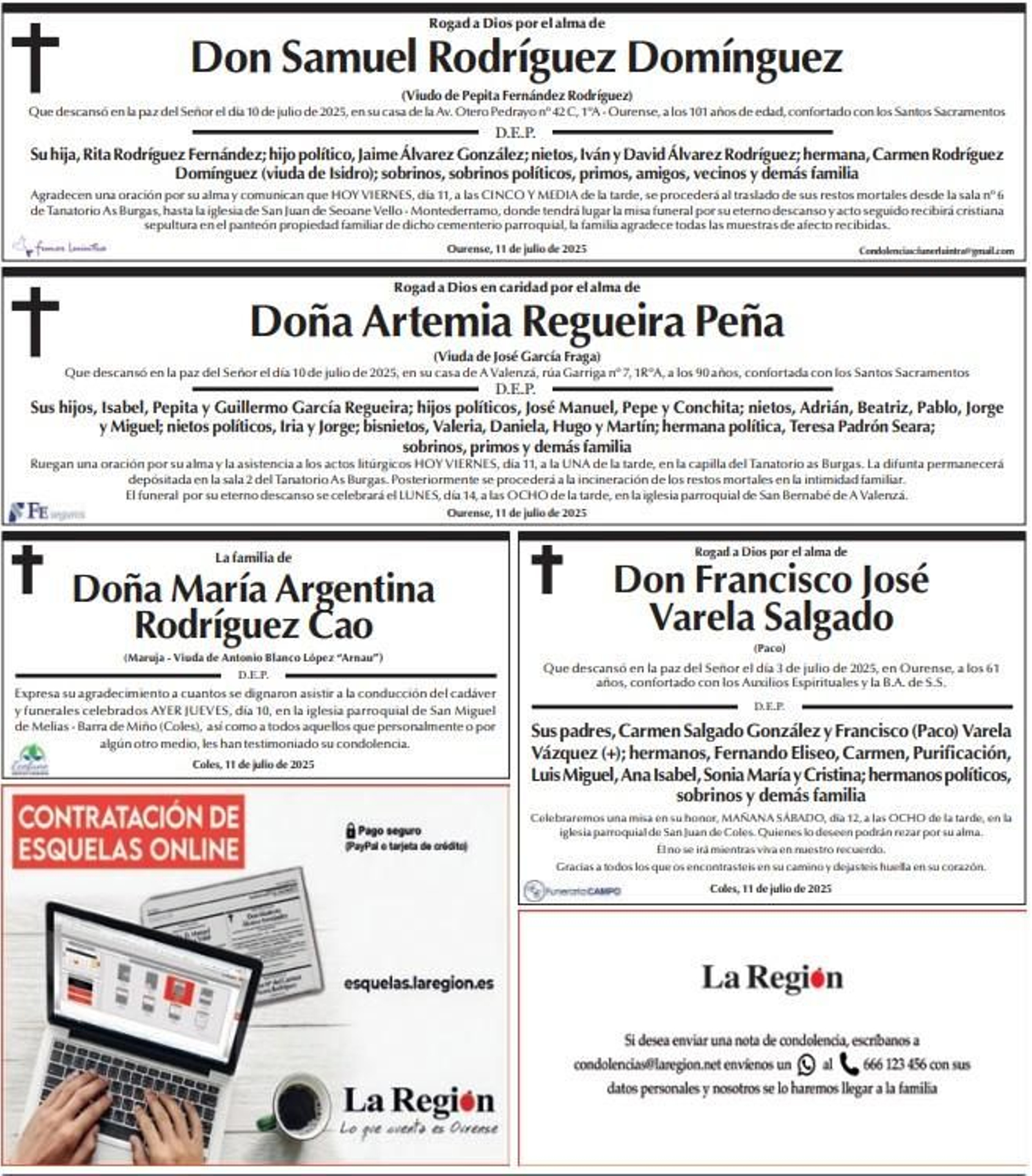 Las despedidas de este viernes