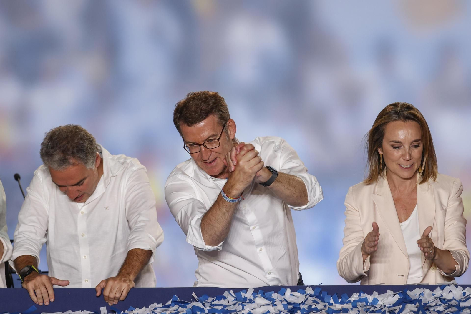Alberto Núñez Feijóo valora los resultados del PP en las elecciones generales.
