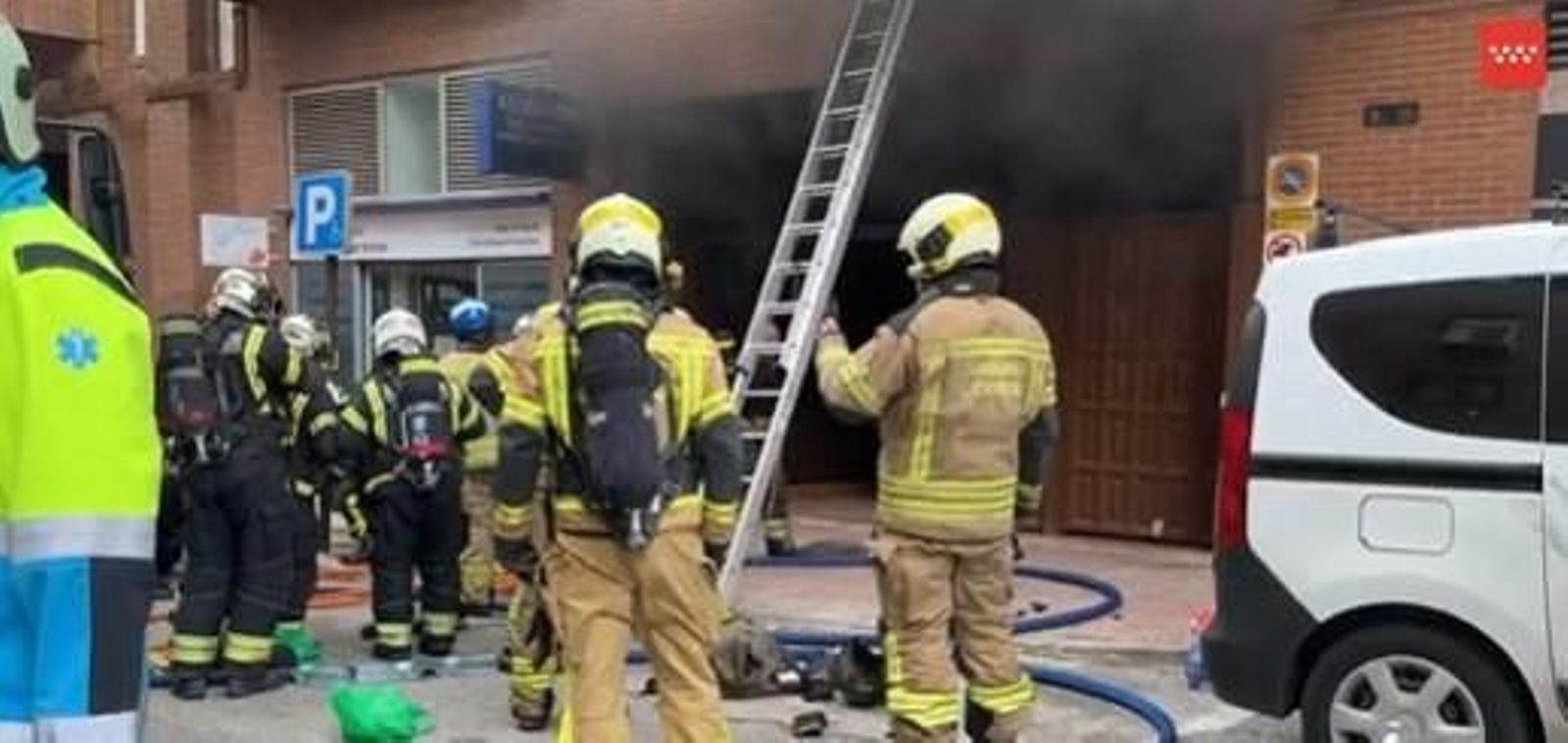 Actuación de los bomberos en Alcorón.