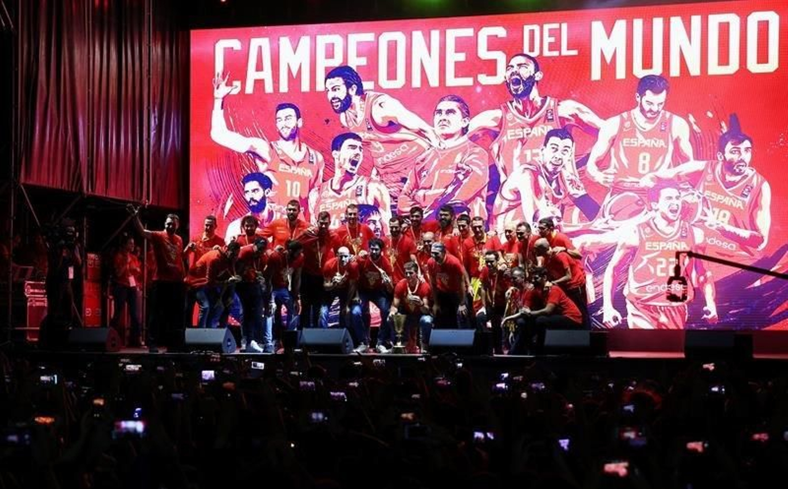 La celebración de la selección Española por el Mundial de Baloncesto 20